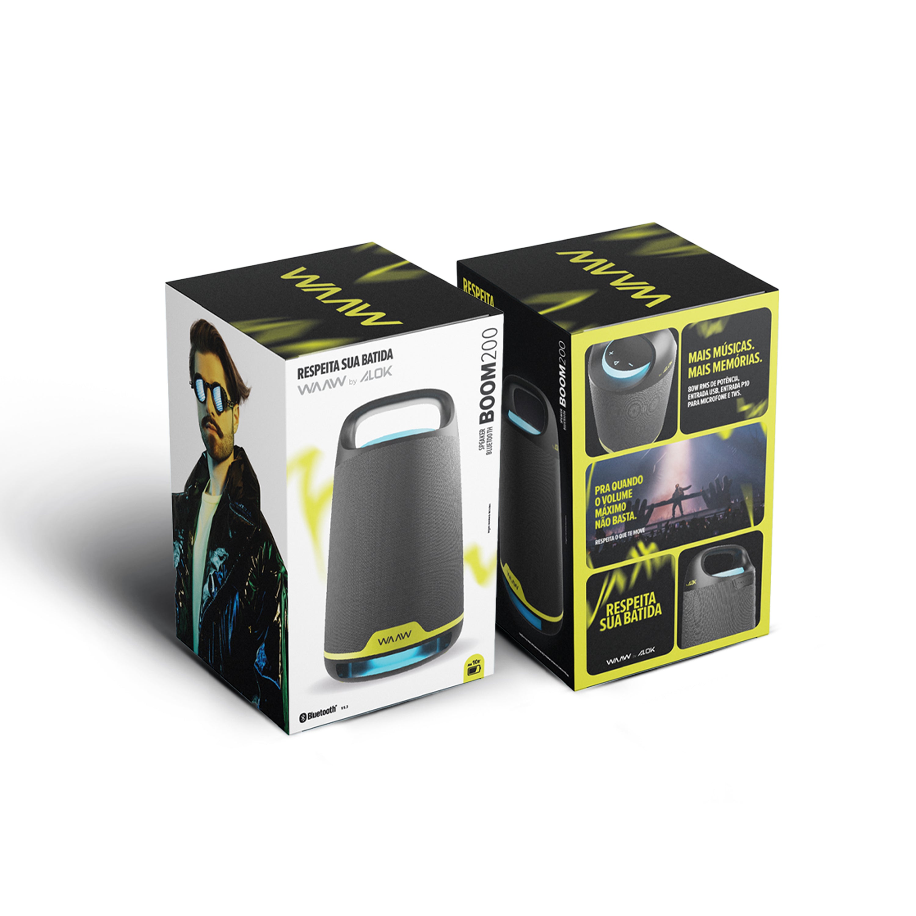 Caixa de Som Bluetooth Boombox WAAW Boom 200