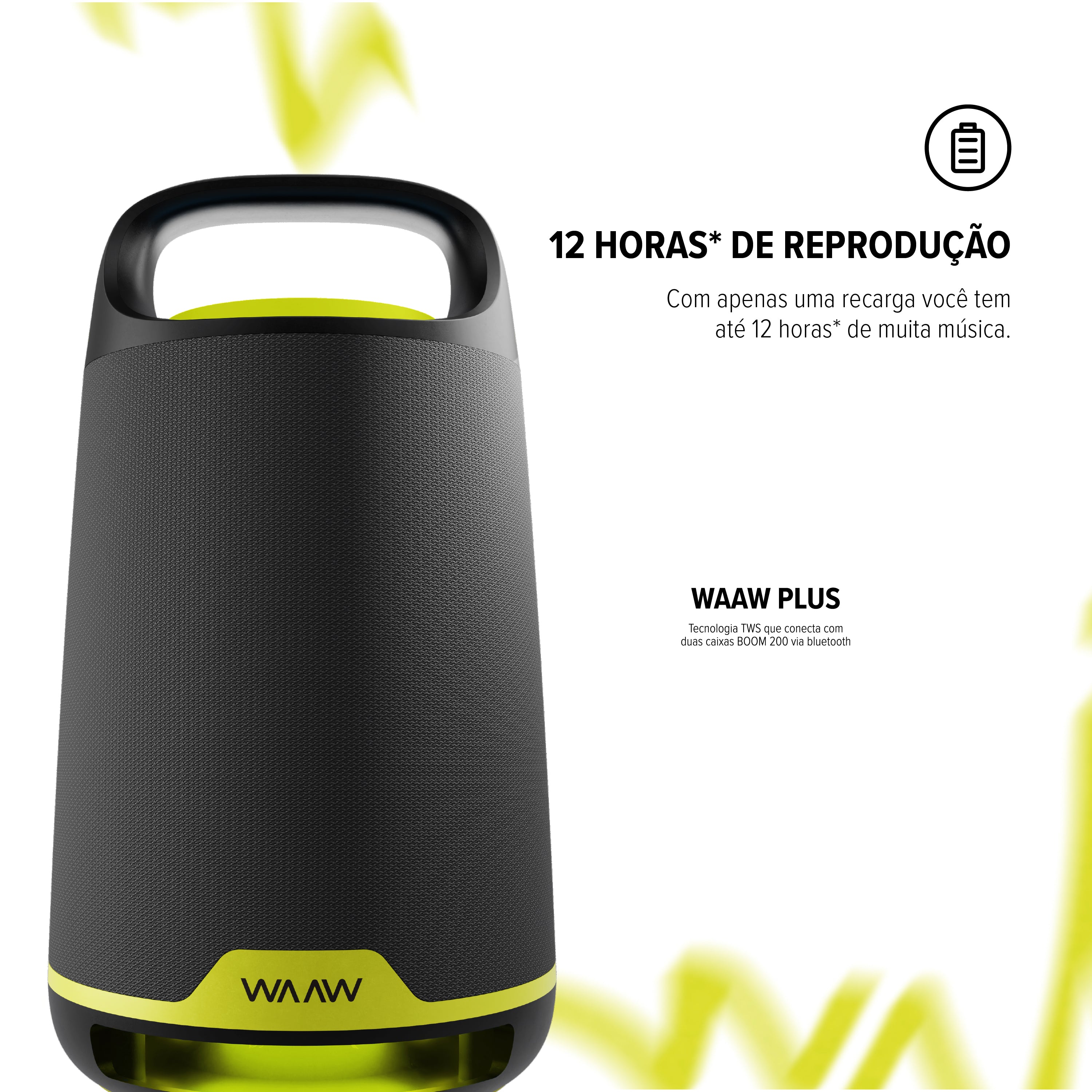 Caixa de Som Bluetooth Boombox WAAW Boom 200