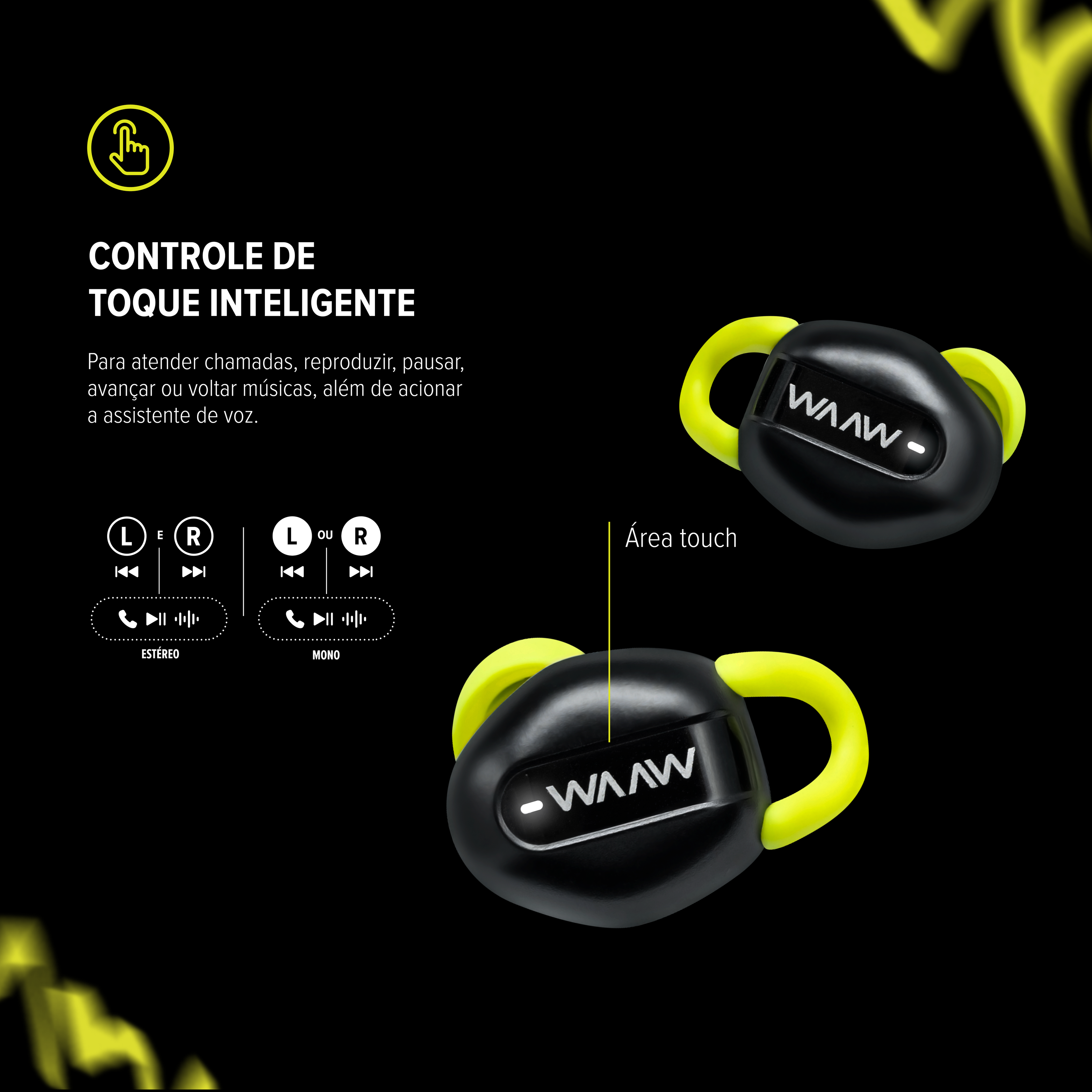 Fone de Ouvido Bluetooth Sport WAAW MOVE 200