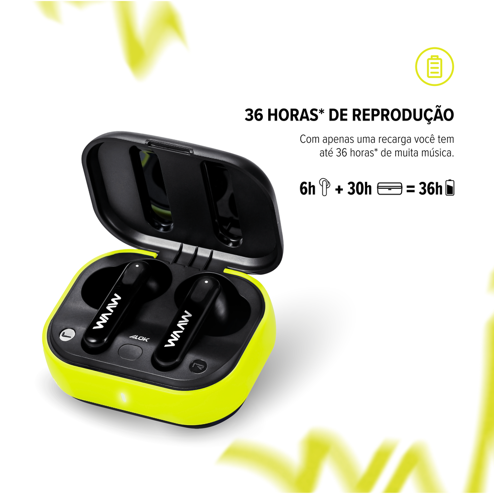 Fone de ouvido bluetooth WAAW MOB 500ANC