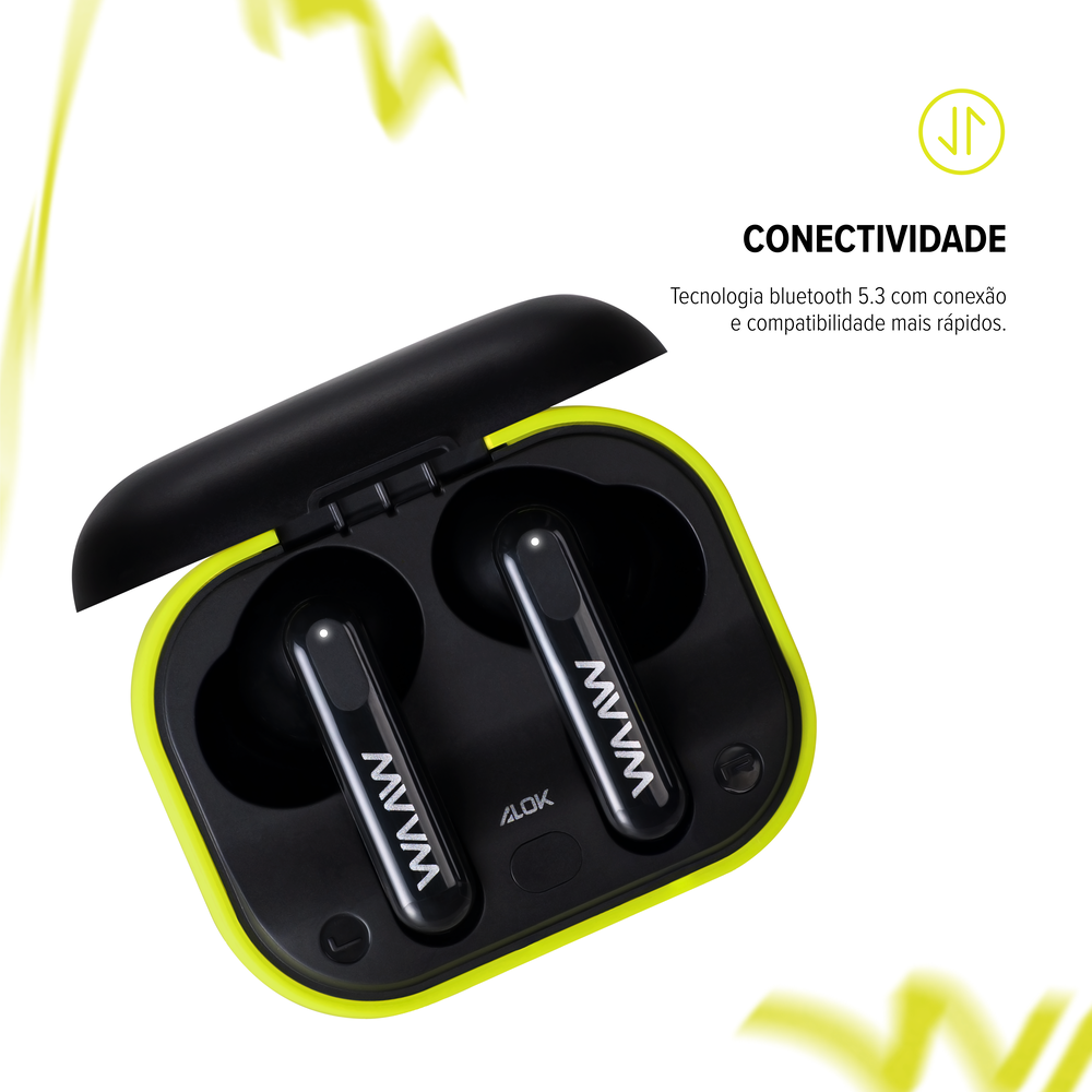 Fone de ouvido bluetooth WAAW MOB 500ANC