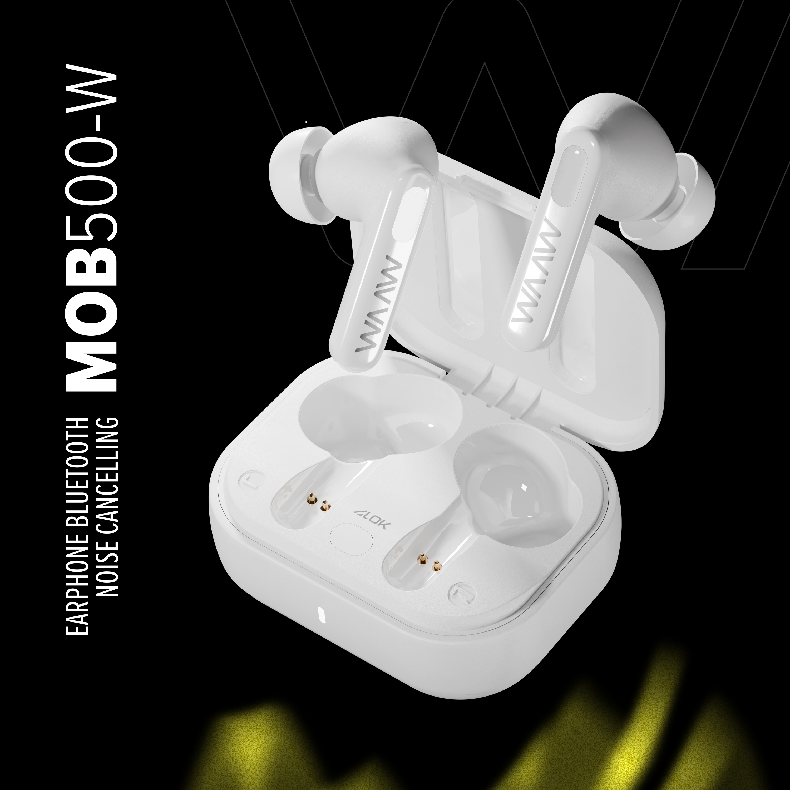 Fone de Ouvido Bluetooth WAAW MOB 500 White ANC