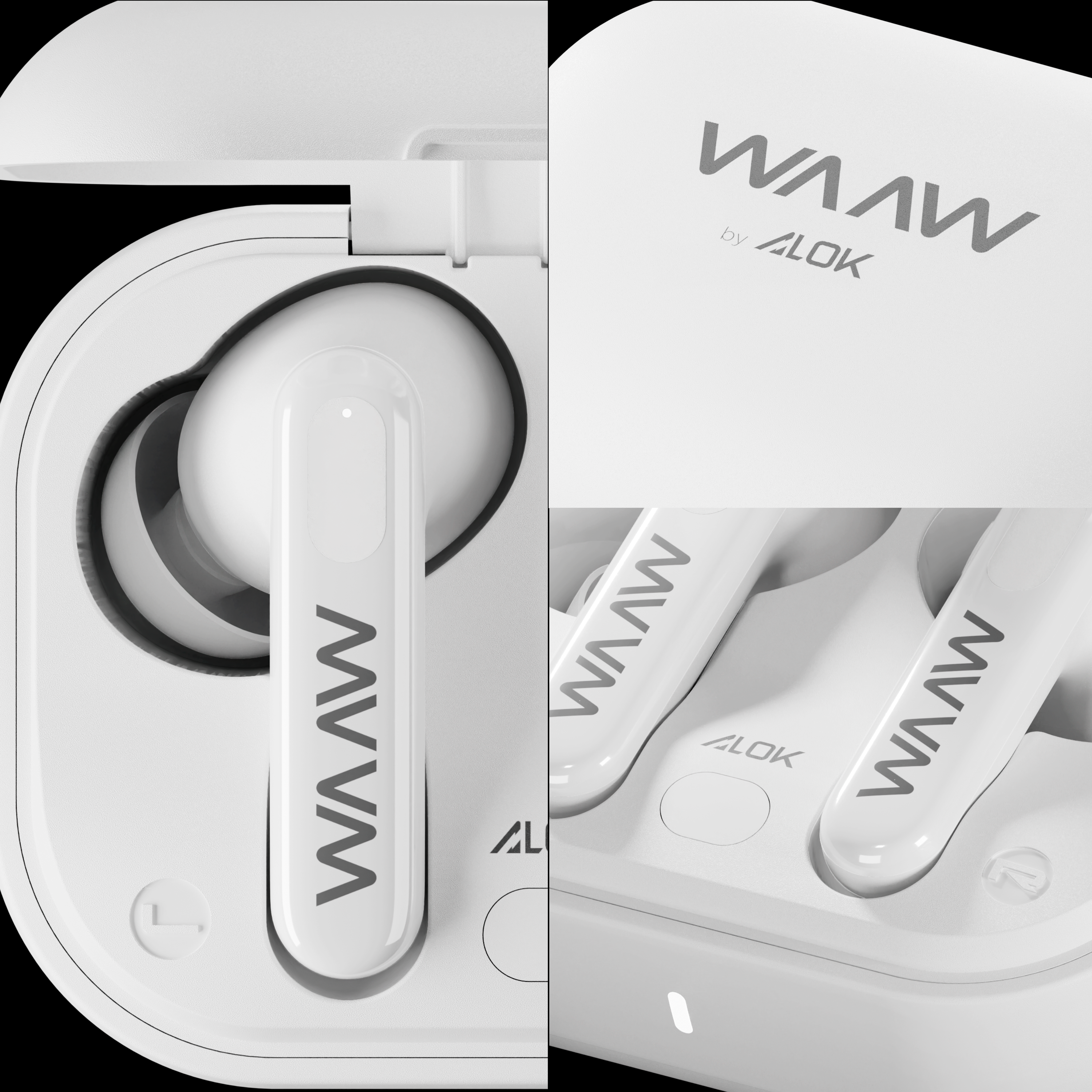 Fone de Ouvido Bluetooth WAAW MOB 500 White ANC
