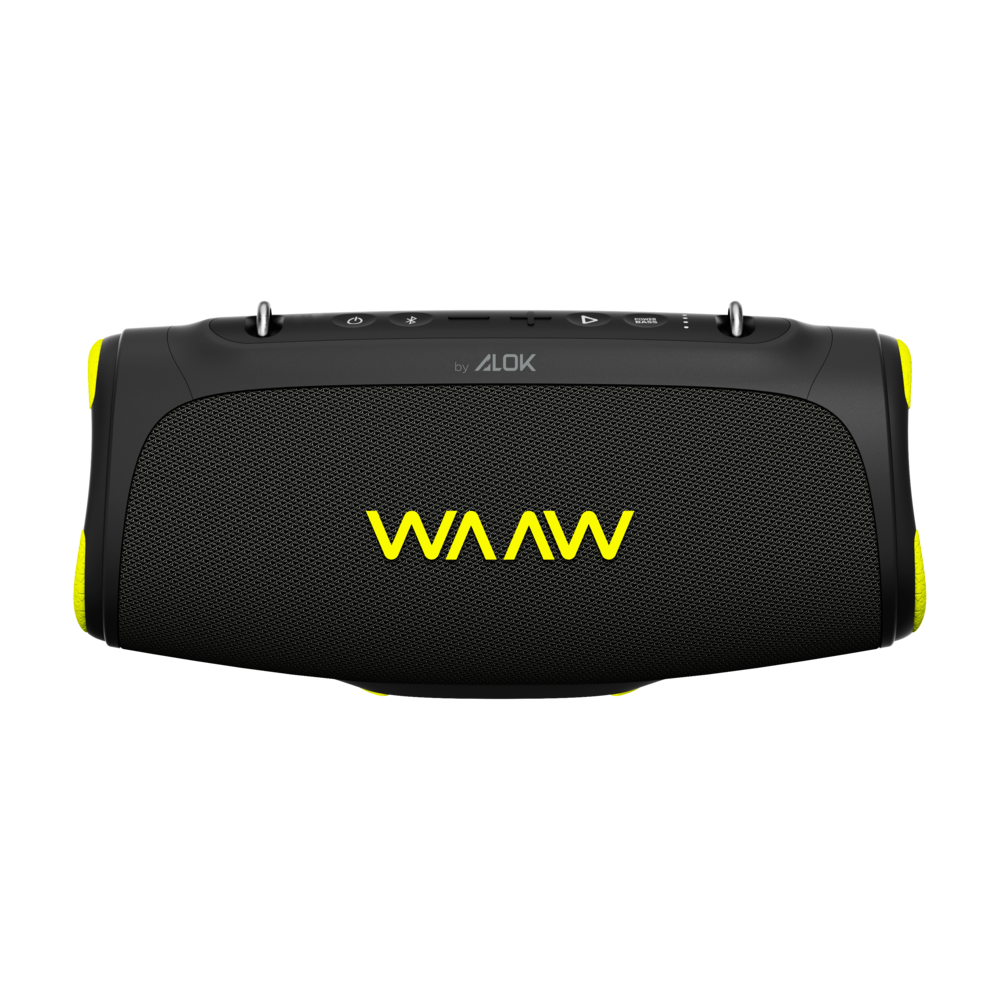 Caixa de som Bluetooth BOOM 110 WAAW by Alok fundo transparente