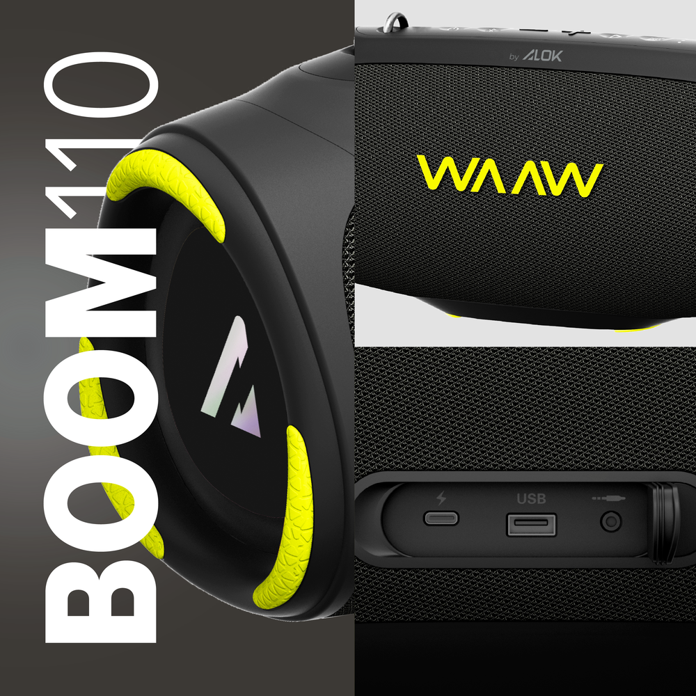 design da Caixa de som Bluetooth BOOM 110 WAAW by Alok