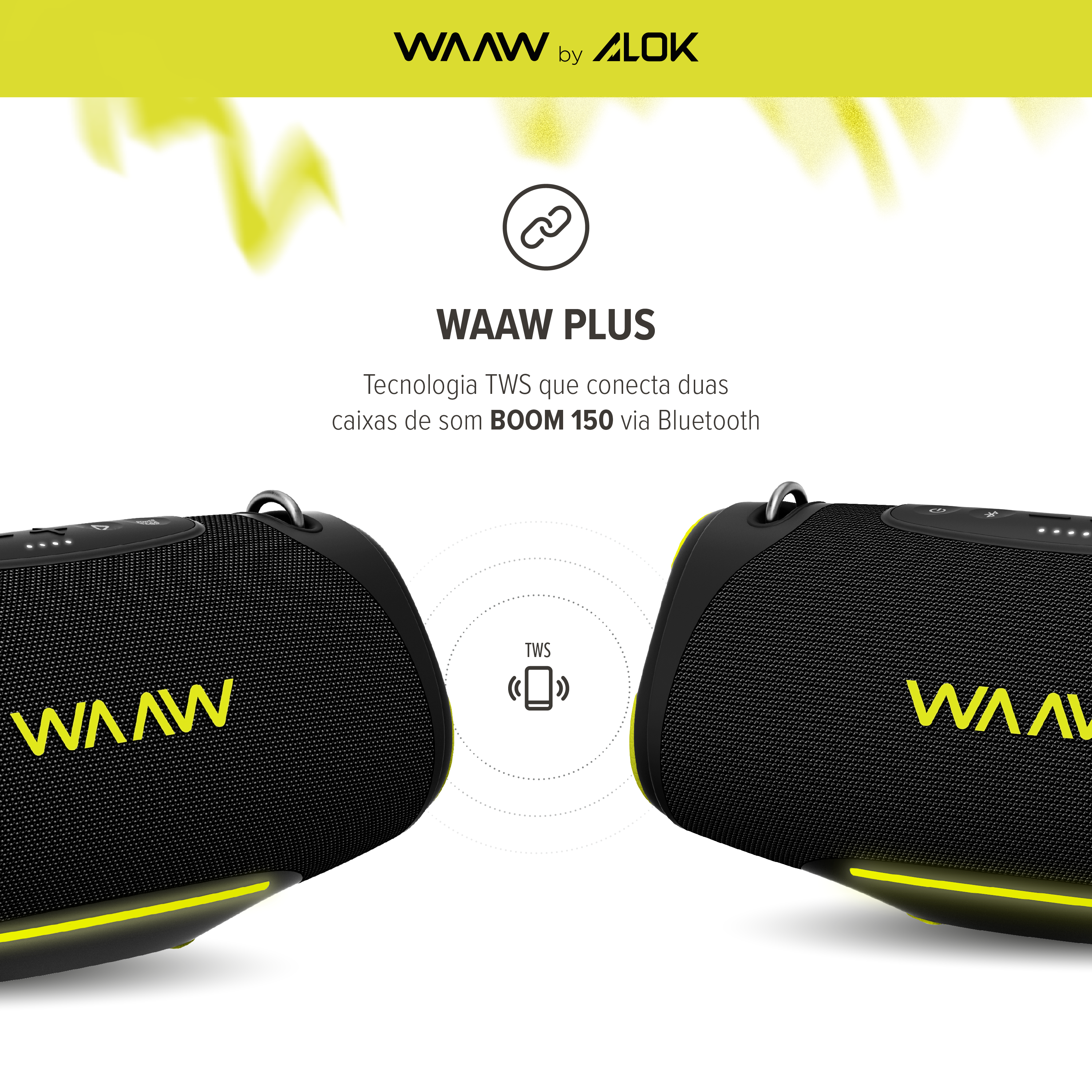 Caixa de Som Bluetooth BOOMBOX WAAW BOOM 150