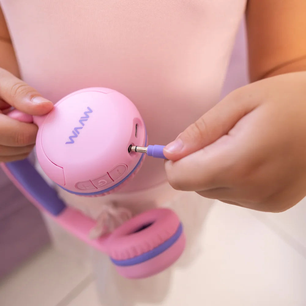 Headphone Bluetooth WAAW KIDS JOY 200 ROSA