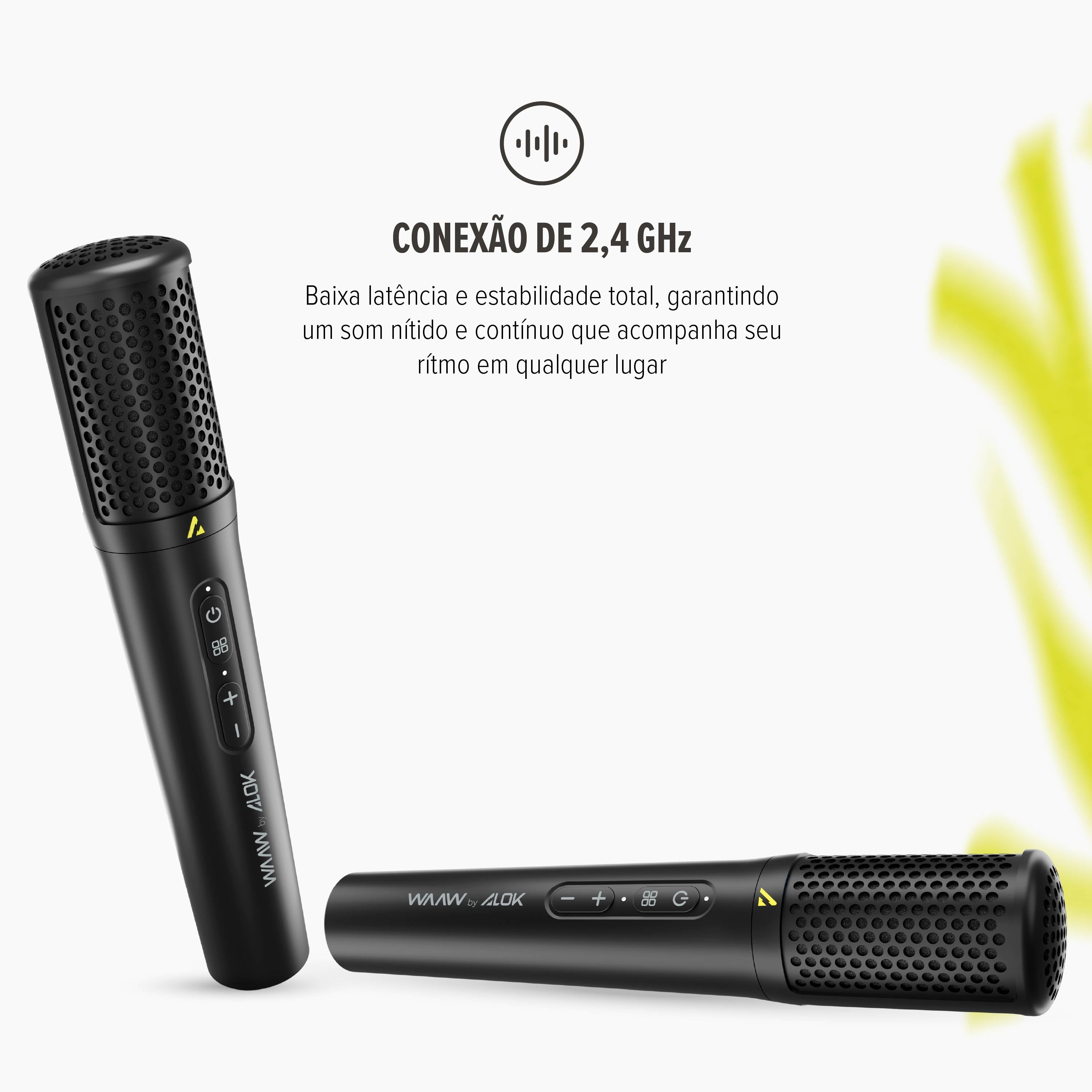 Microfone Bluetooth WAAW VOCAL 100 PRO