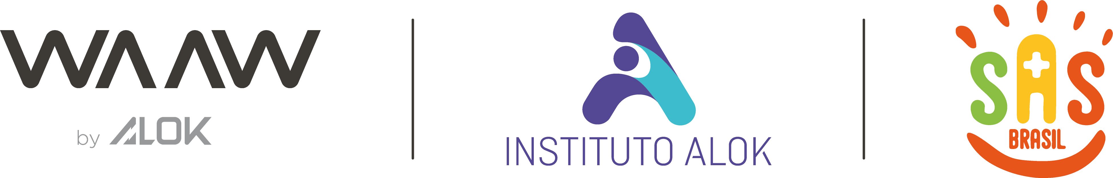 logos waaw by alok, institulo alok e sas brasil