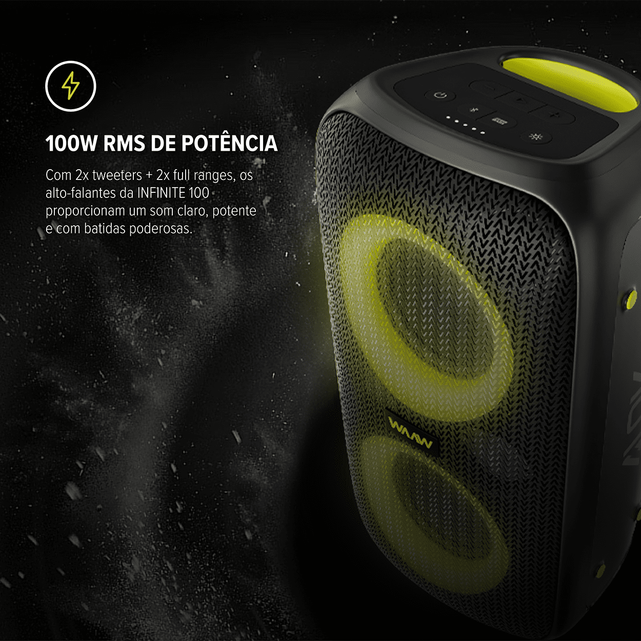 Caixa de som WAAW SOUND BOX INFINITE 100