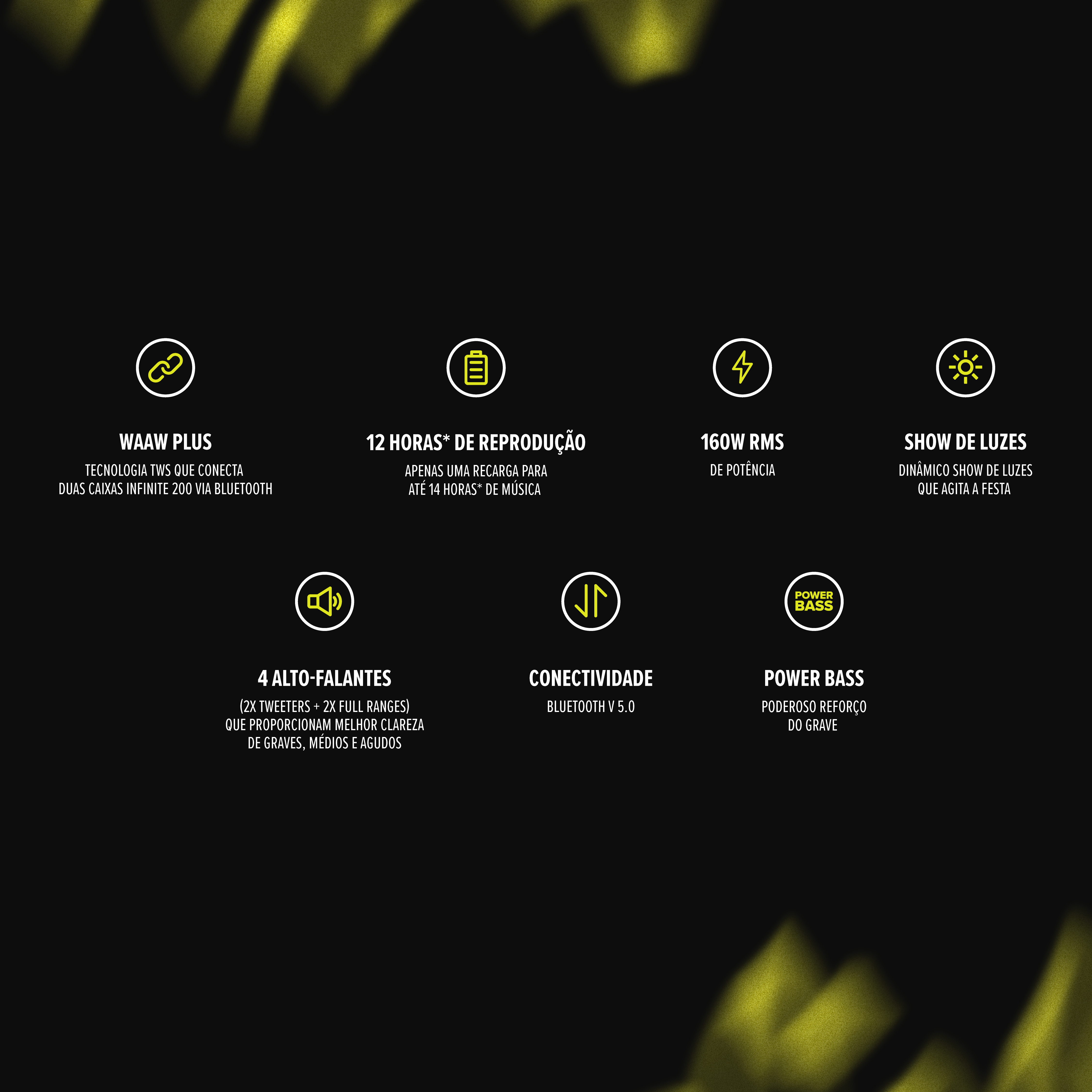 Caixa de som WAAW SOUND BOX INFINITE 200