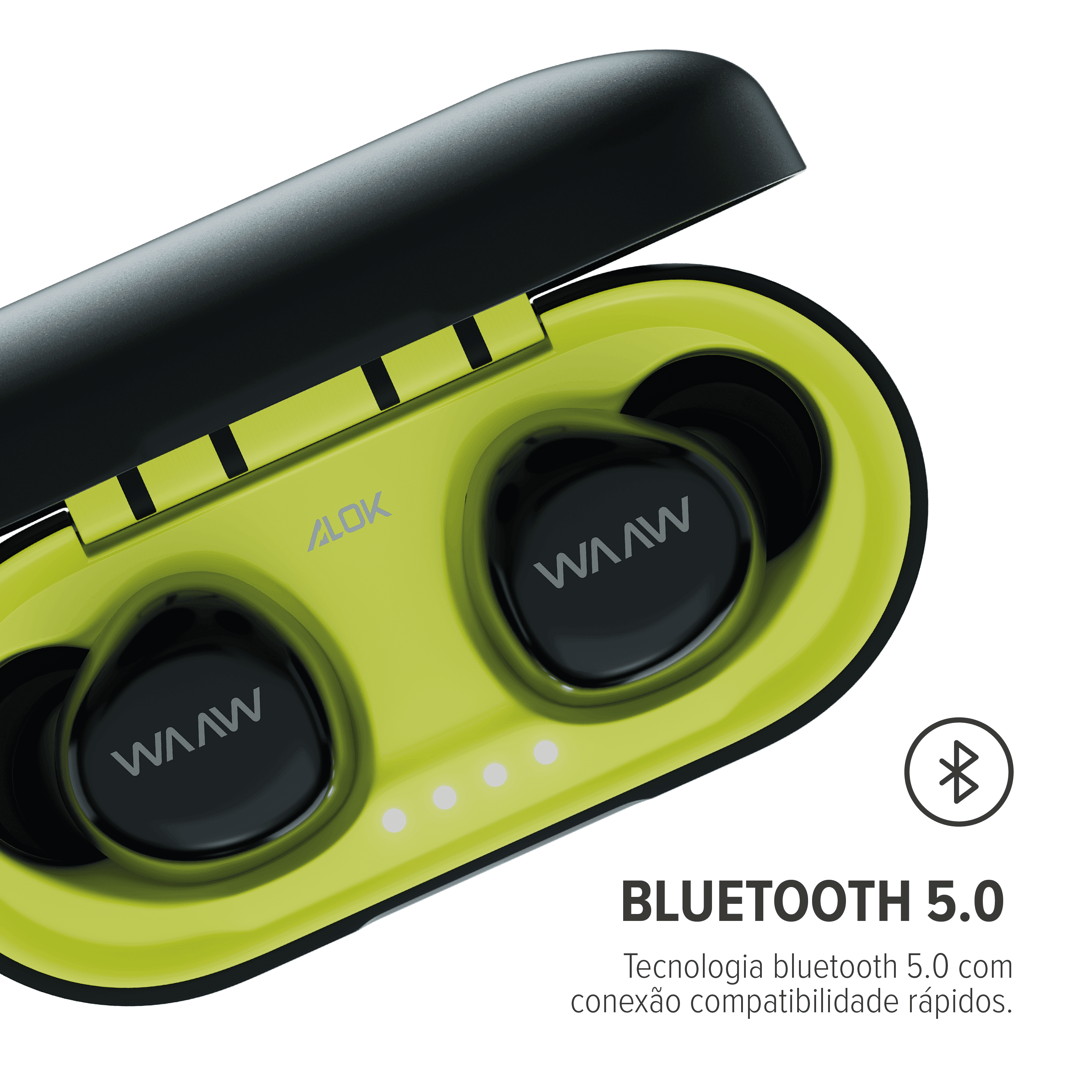 Fone de ouvido bluetooth WAAW MOB 100EB
