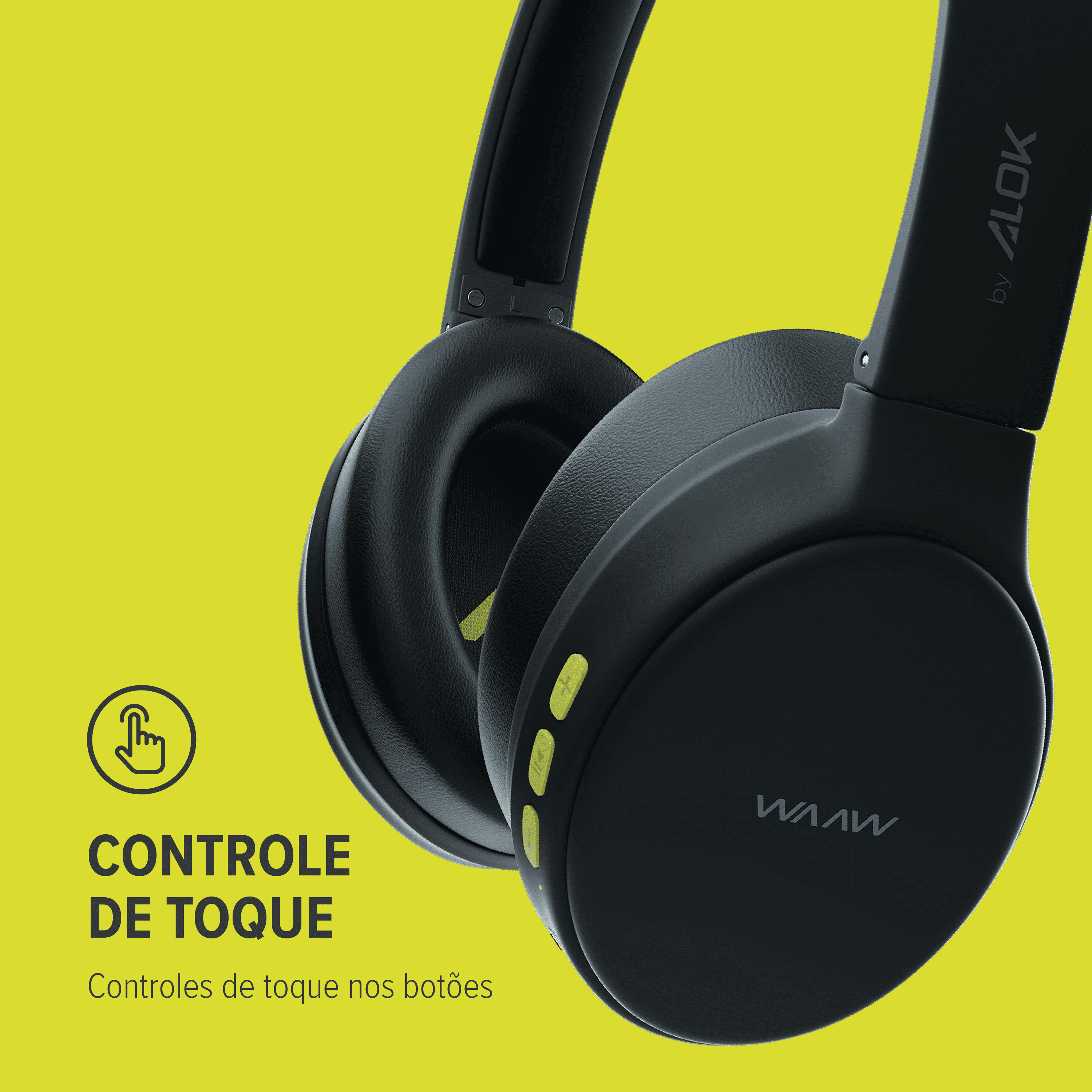 Fone de Ouvido Bluetooth WAAW SENSE 200HB Com Microfone