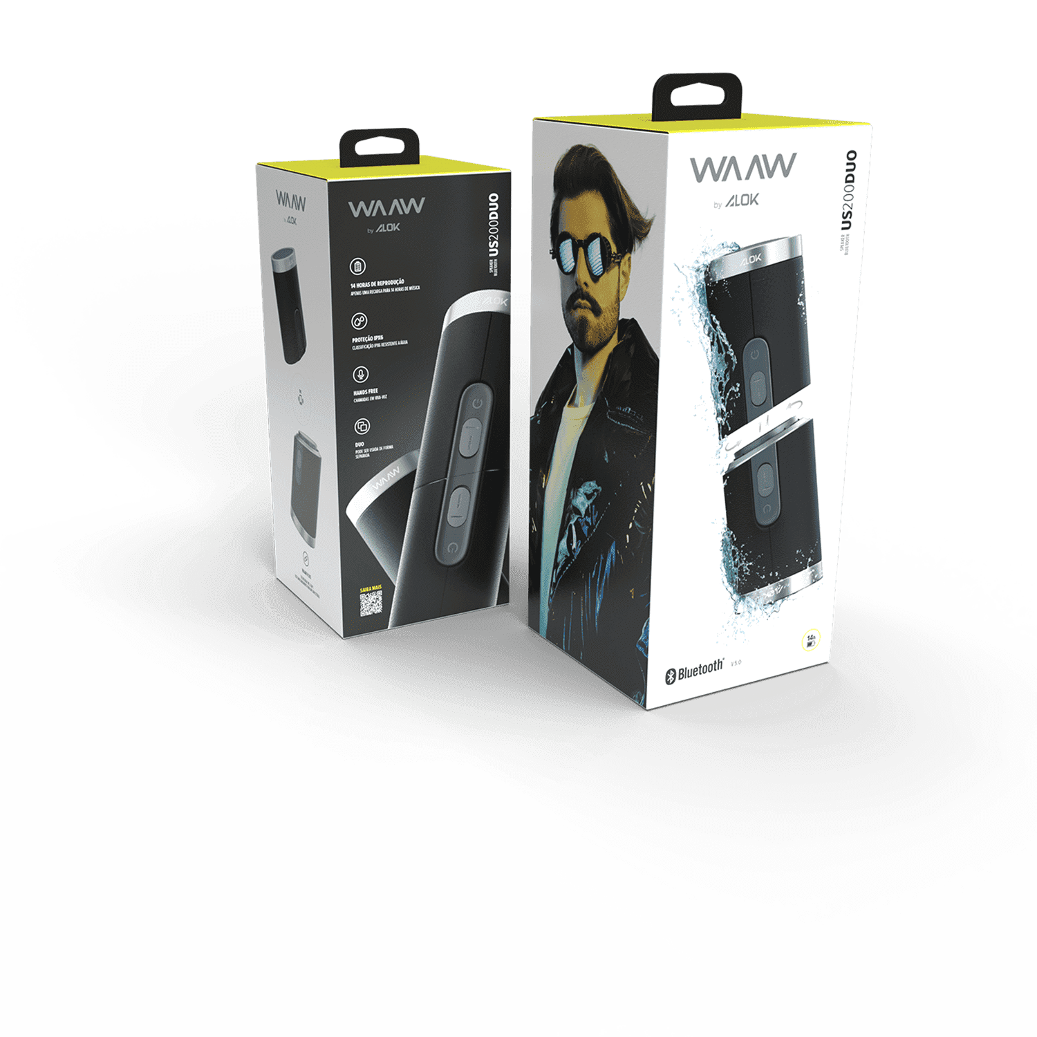 Caixa de som Bluetooth WAAW US 200 DUO