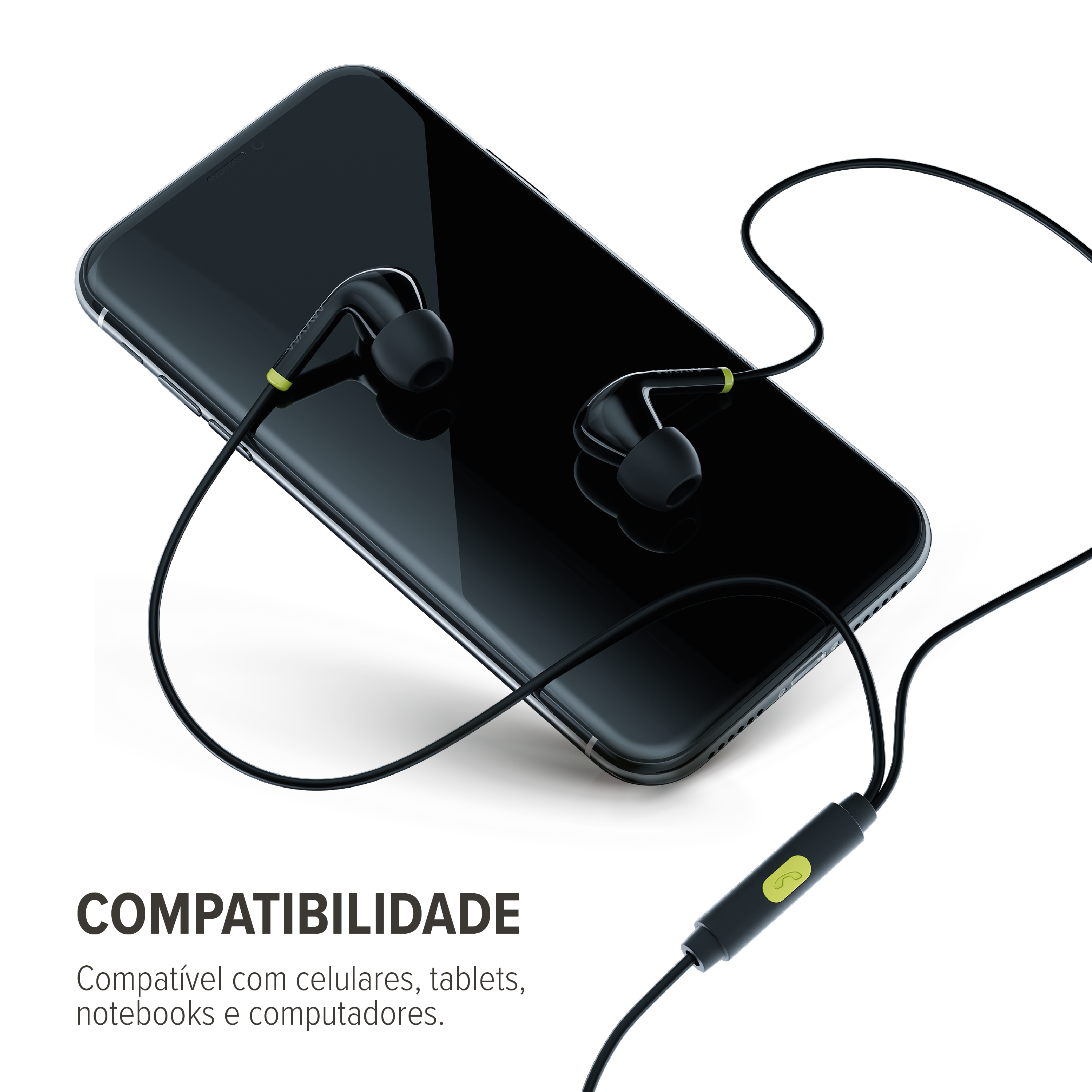 Fone de ouvido com fio WAAW VIB 100EW