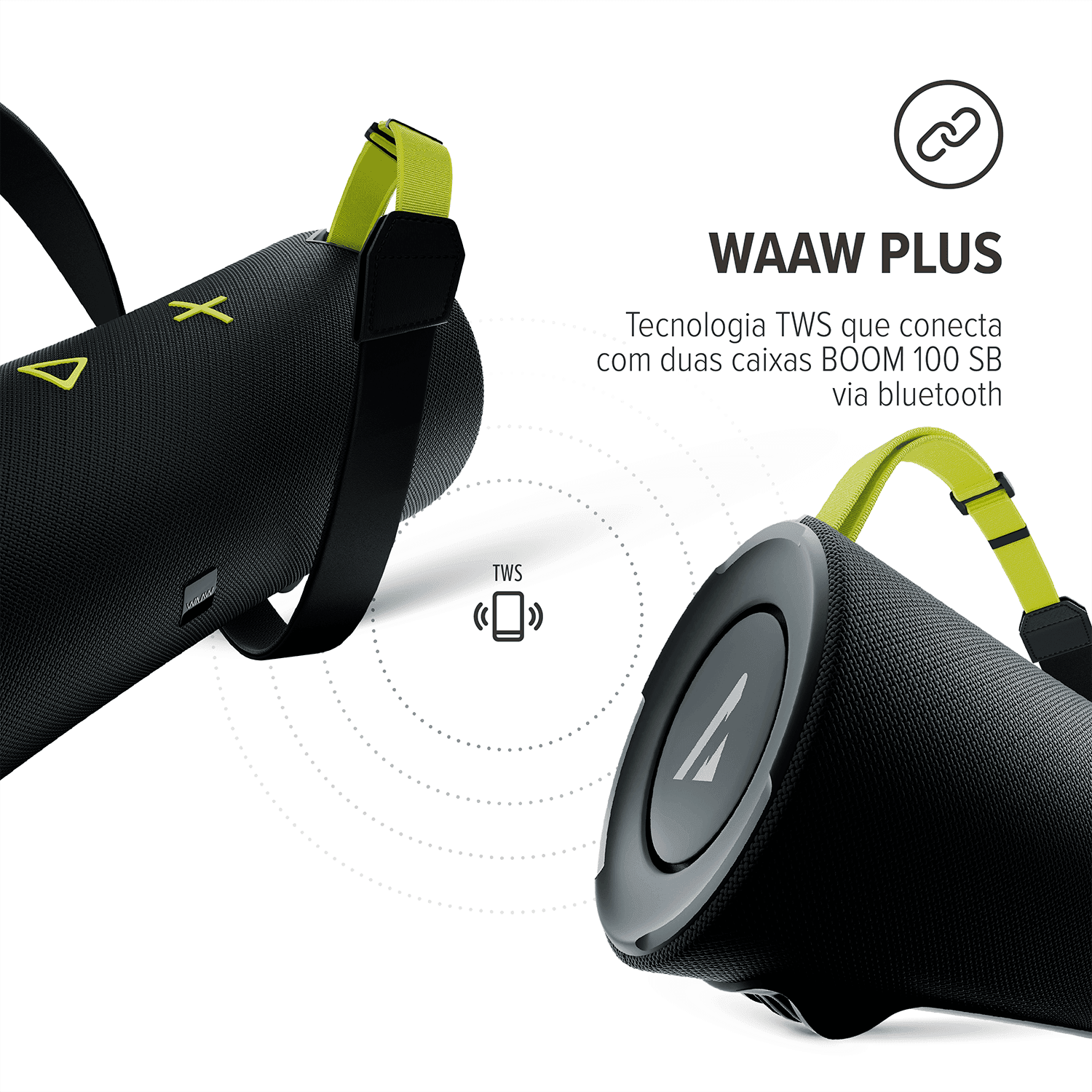 Caixa de som Bluetooth WAAW BOOM 100SB