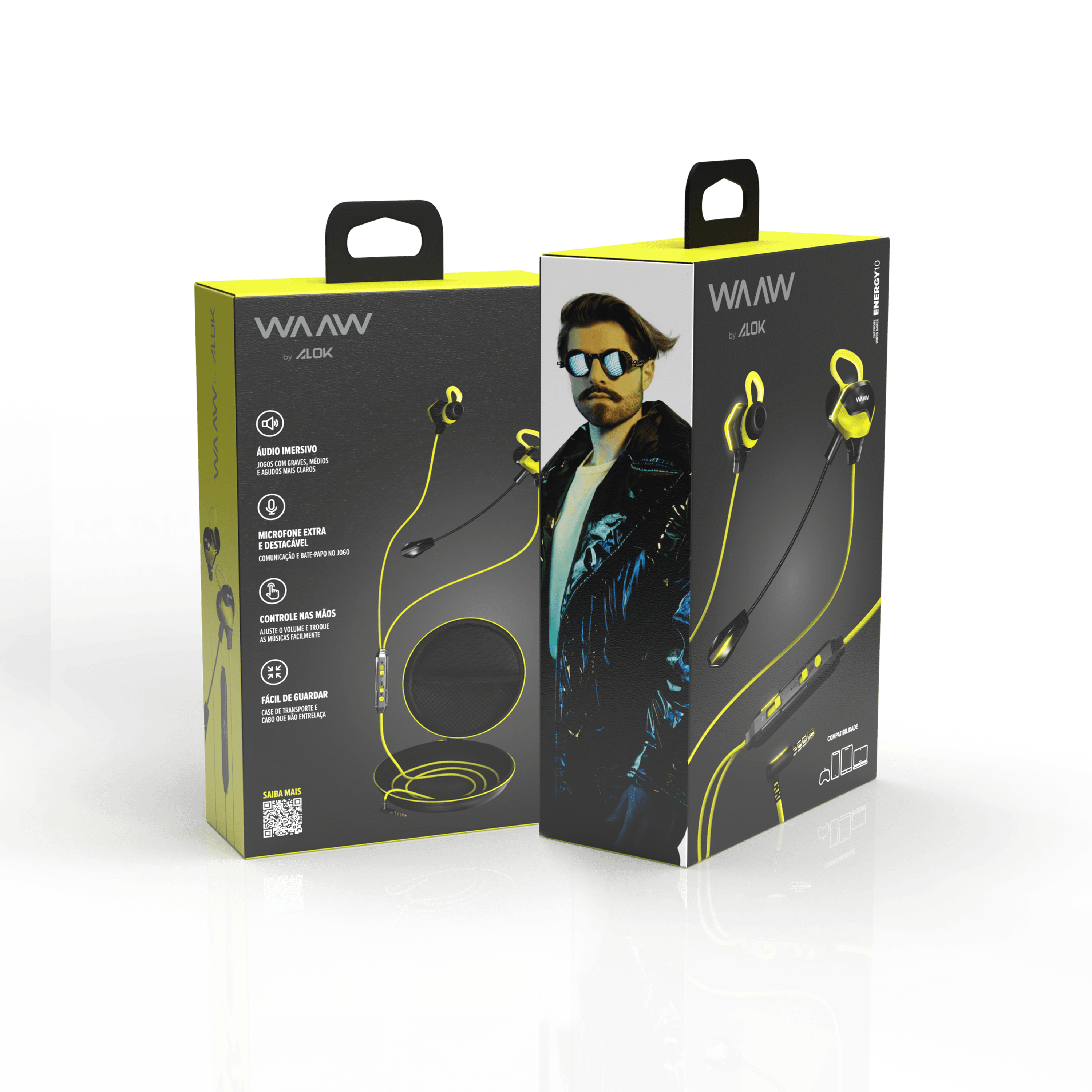 Fone de Ouvido Gamer WAAW ENERGY 10EWG - WAAW by Alok