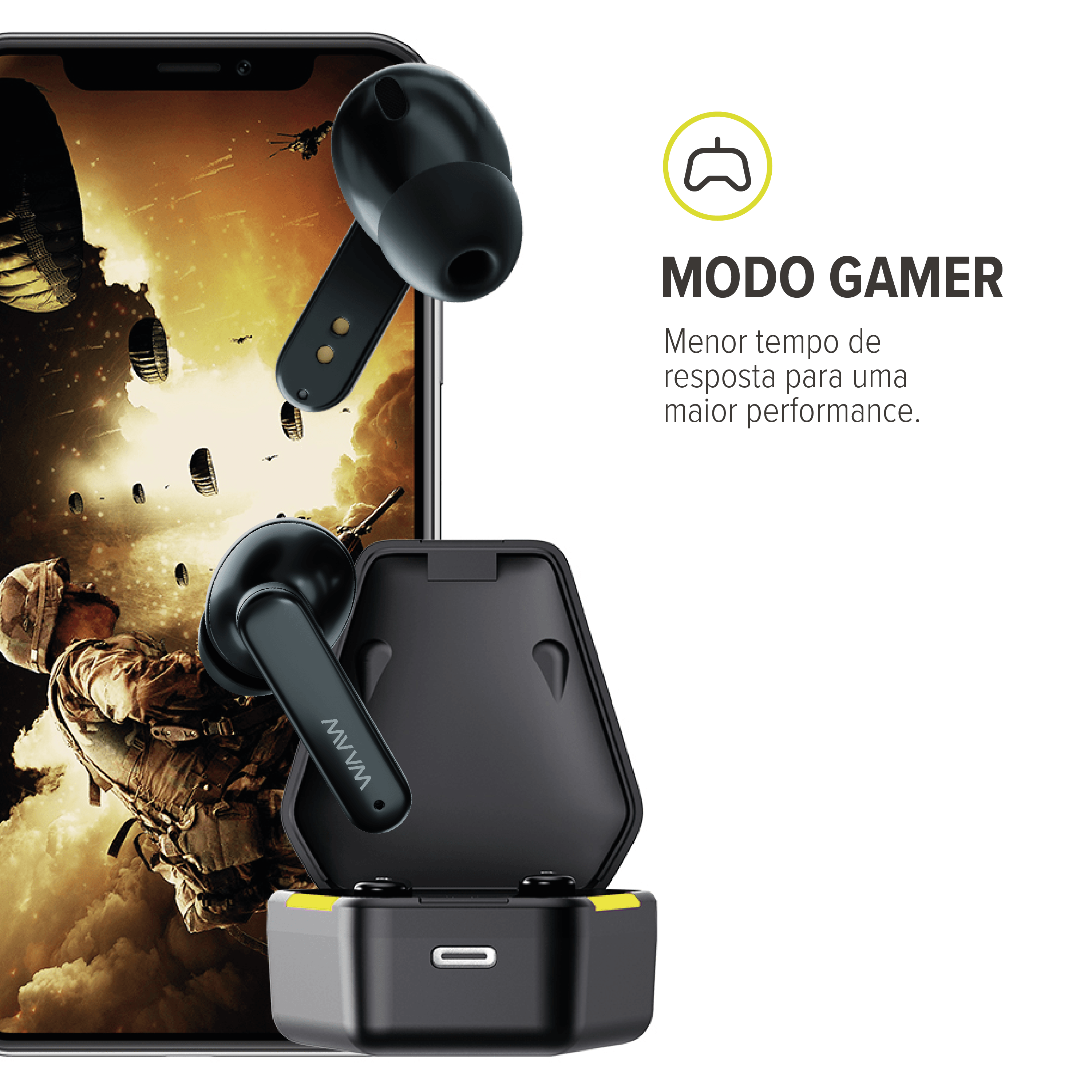 Modo gamer do Fone de Ouvido Bluetooth ENERGY 100 EBG WAAW by Alok