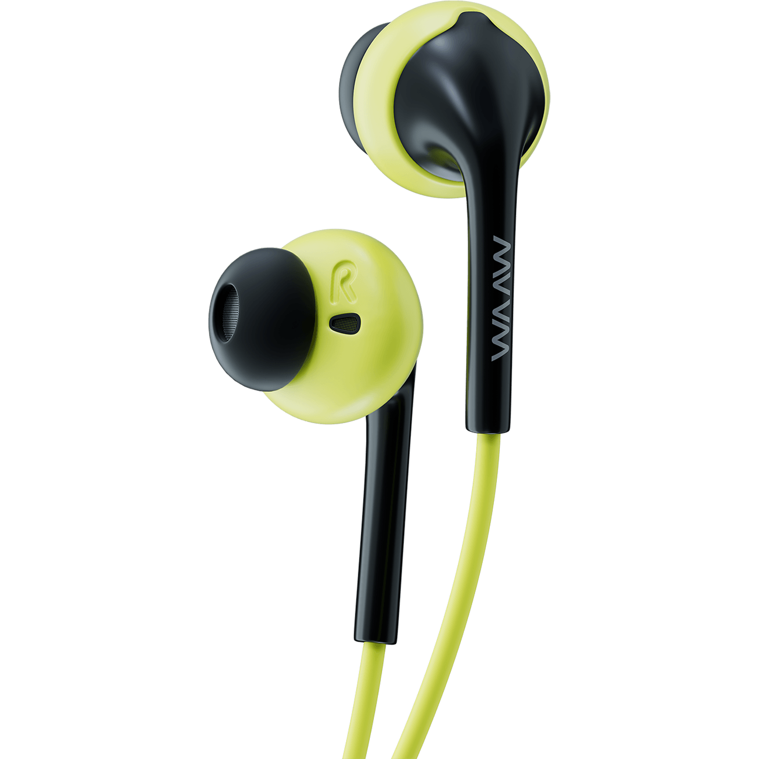 Produtos WAAW MOVE 100EBS - detalhes dos fones intra- auriculares