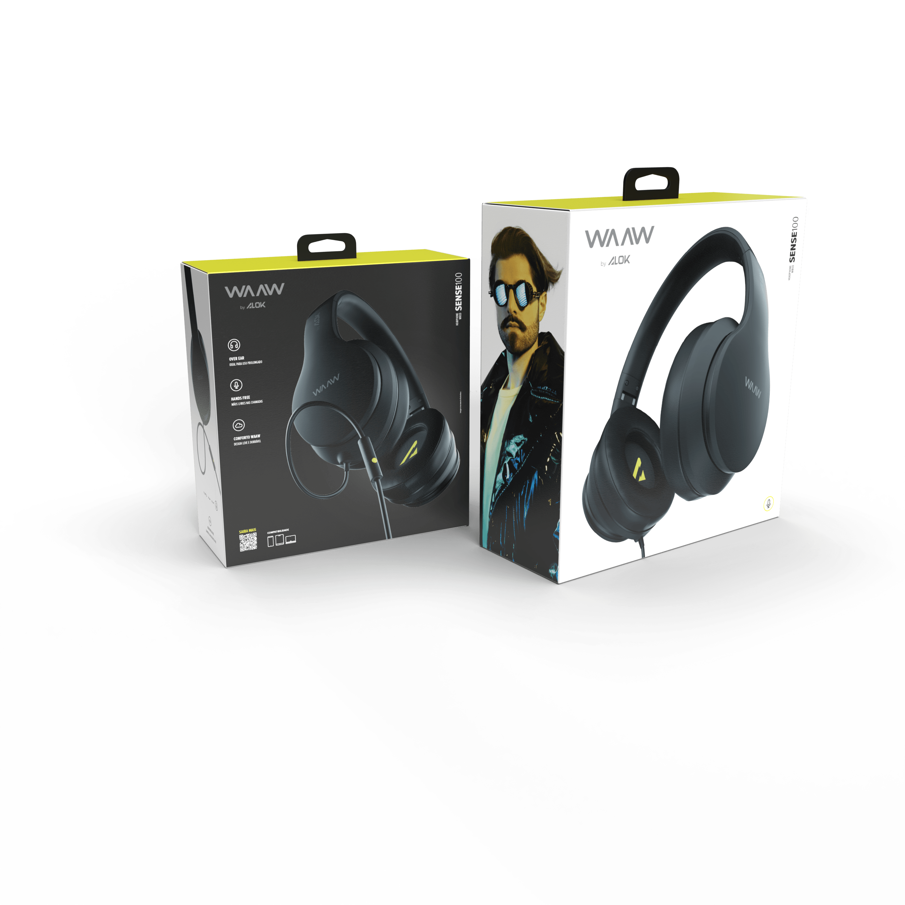 Fone de ouvido com fio WAAW SENSE 100HW - WAAW by Alok