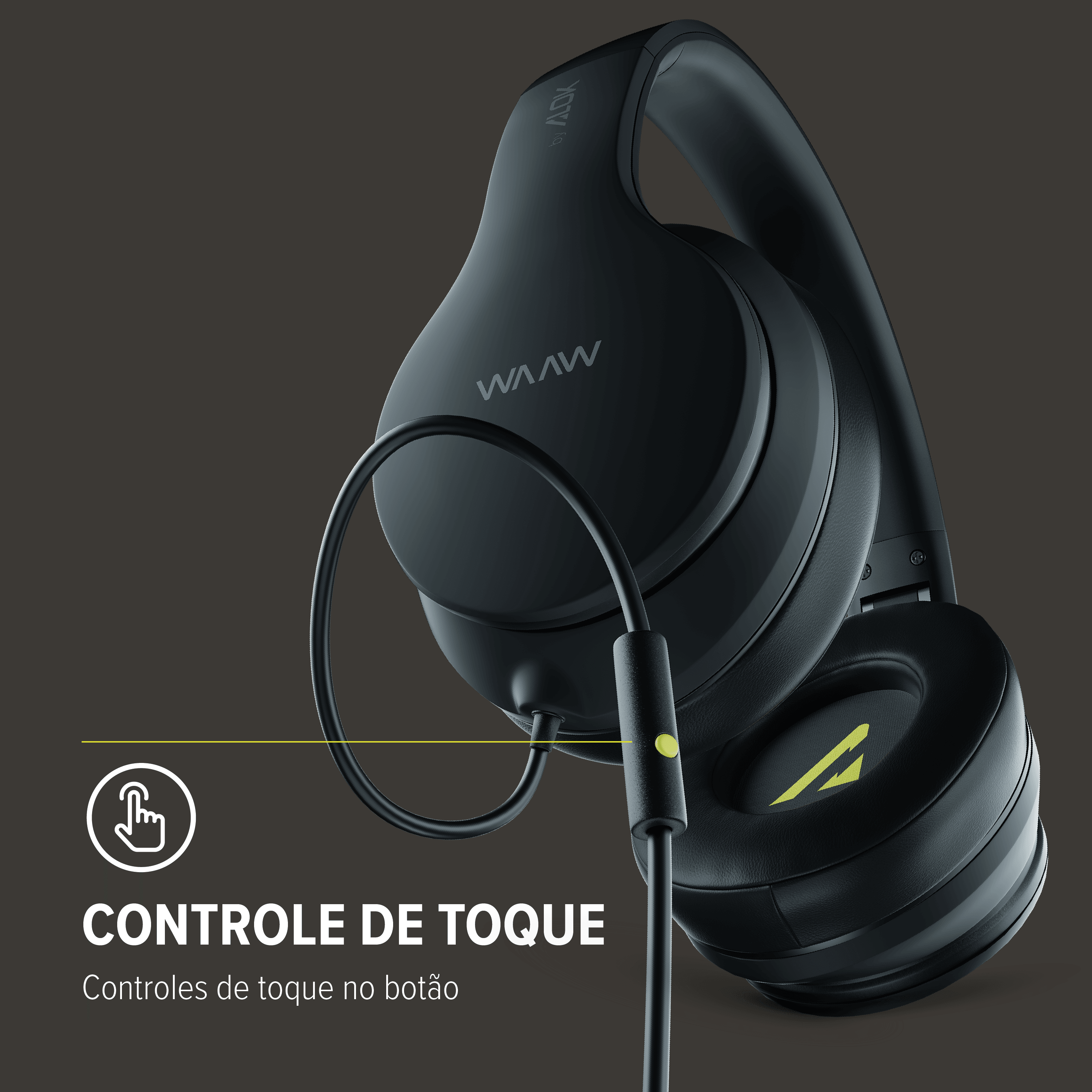 Fone de ouvido com fio WAAW SENSE 100HW - WAAW by Alok