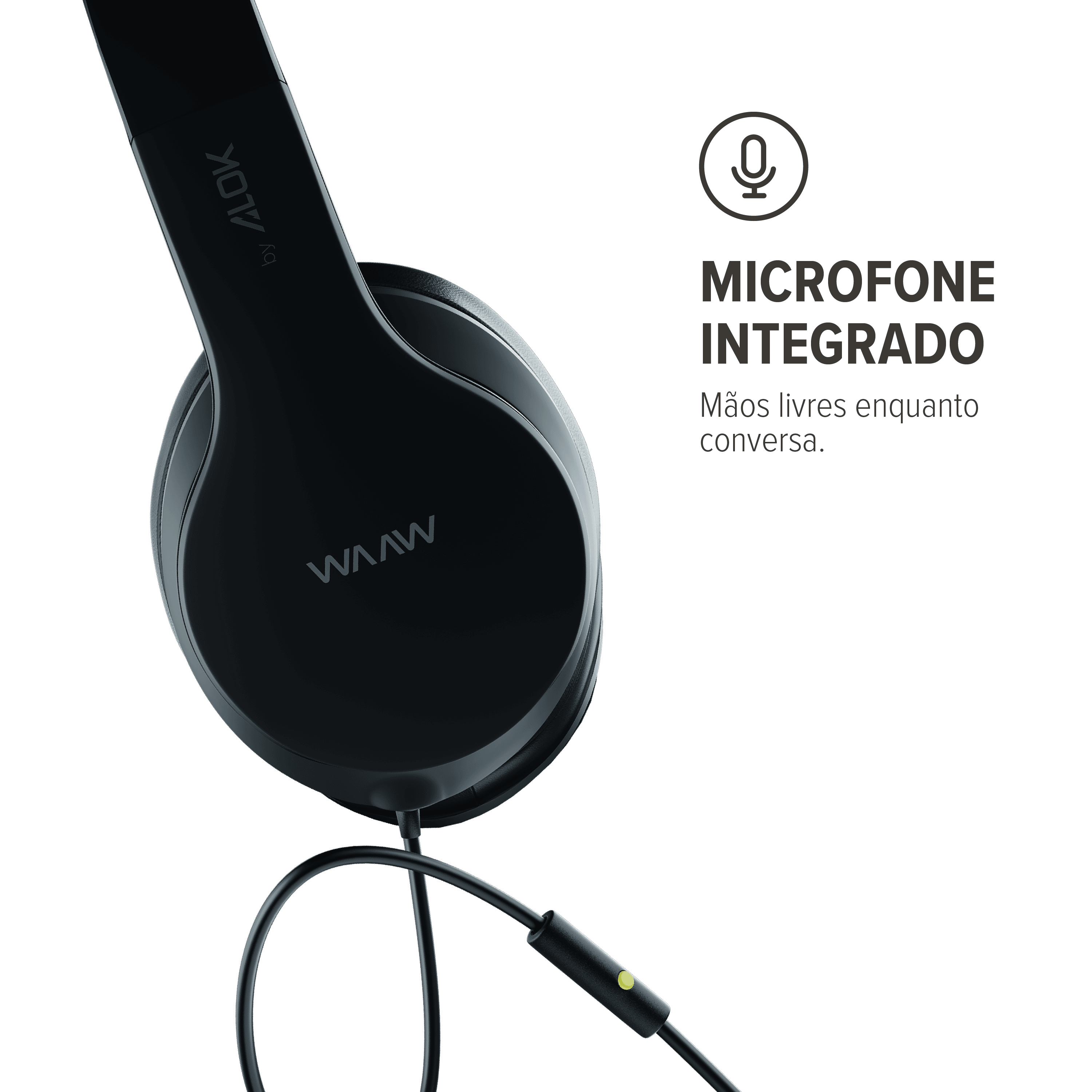 Fone de ouvido com fio WAAW SENSE 100HW - WAAW by Alok