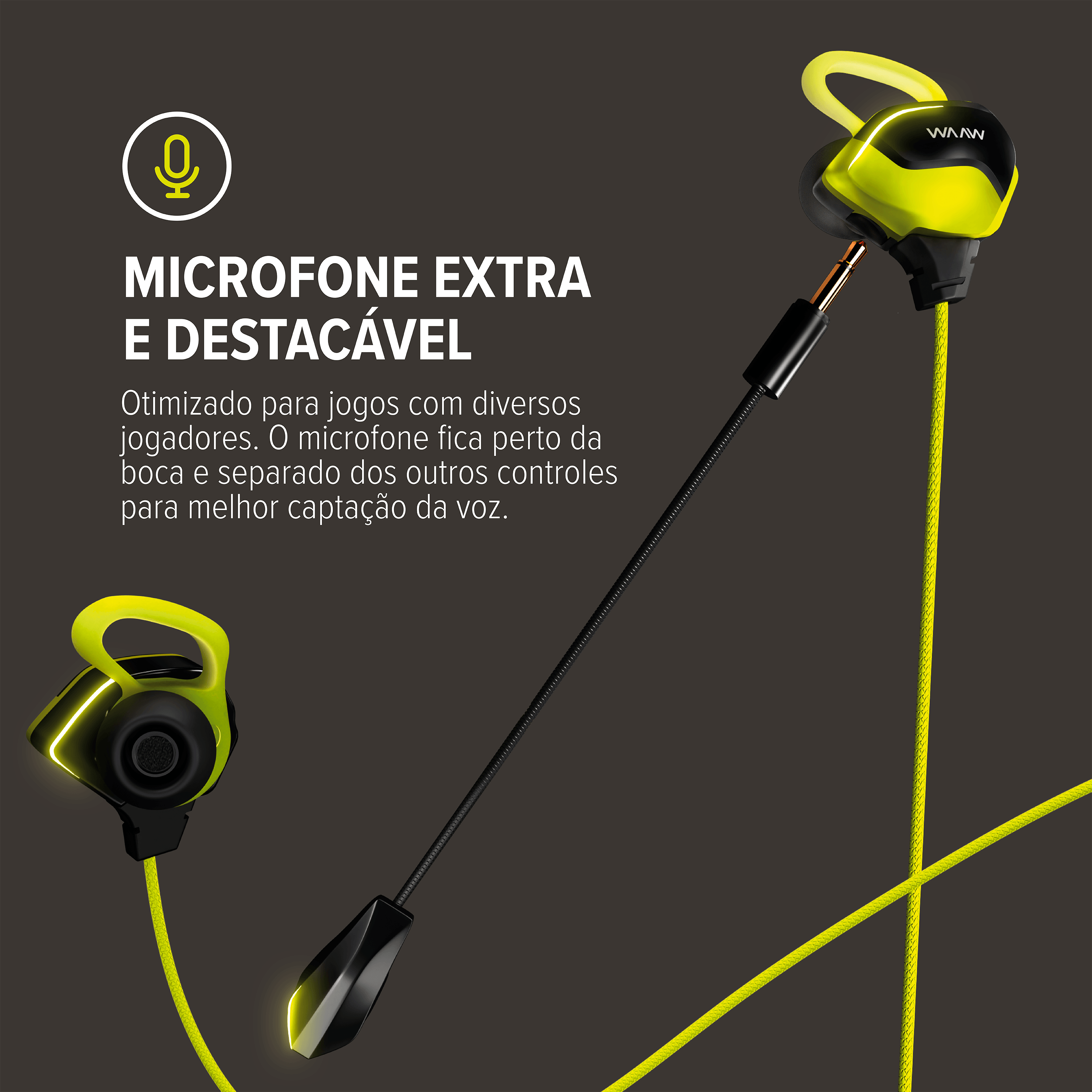 Fone de Ouvido Gamer WAAW ENERGY 10EWG - WAAW by Alok