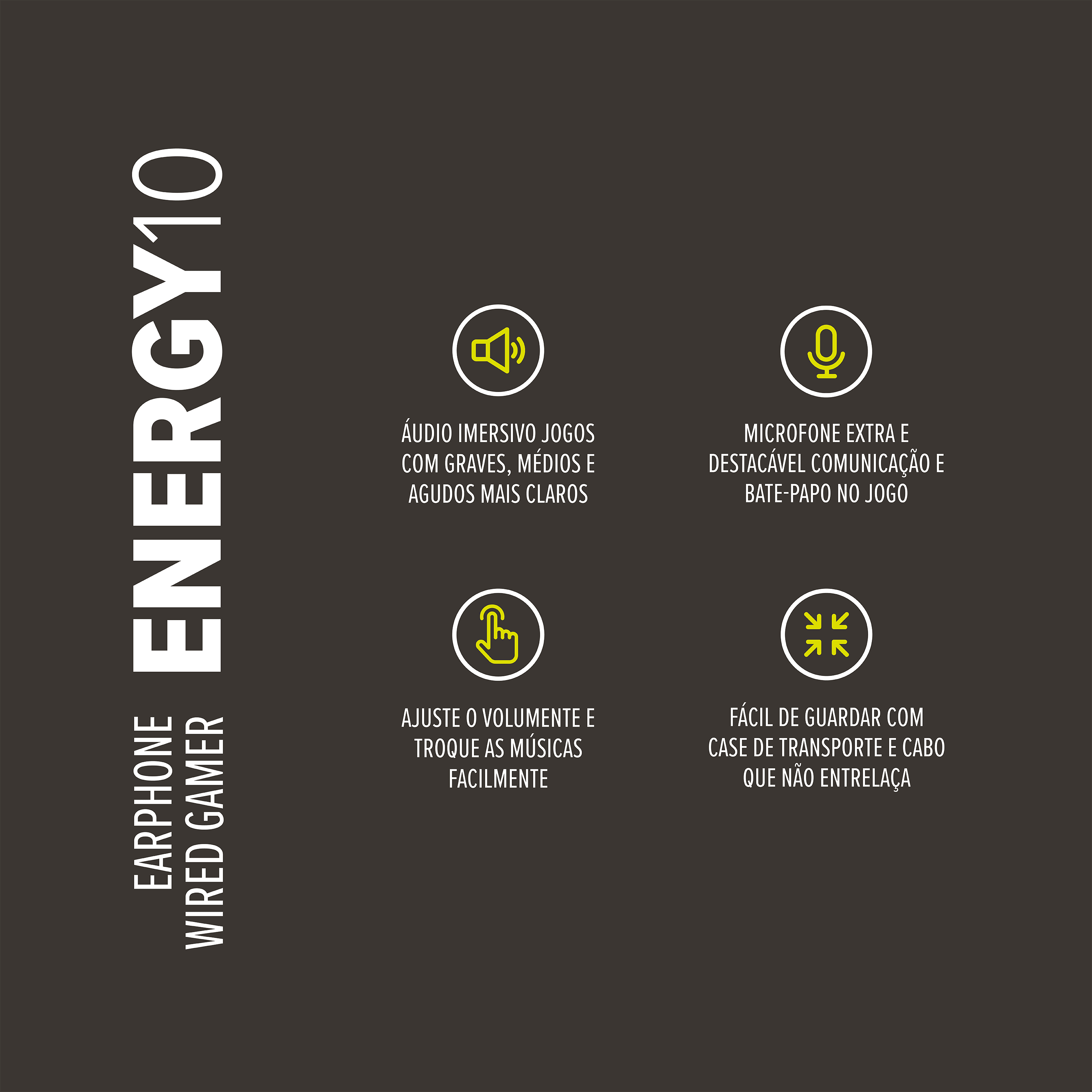 Fone de Ouvido Gamer WAAW ENERGY 10EWG - WAAW by Alok