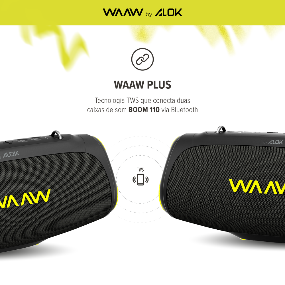 Caixa de Som Bluetooth WAAW BOOM 110