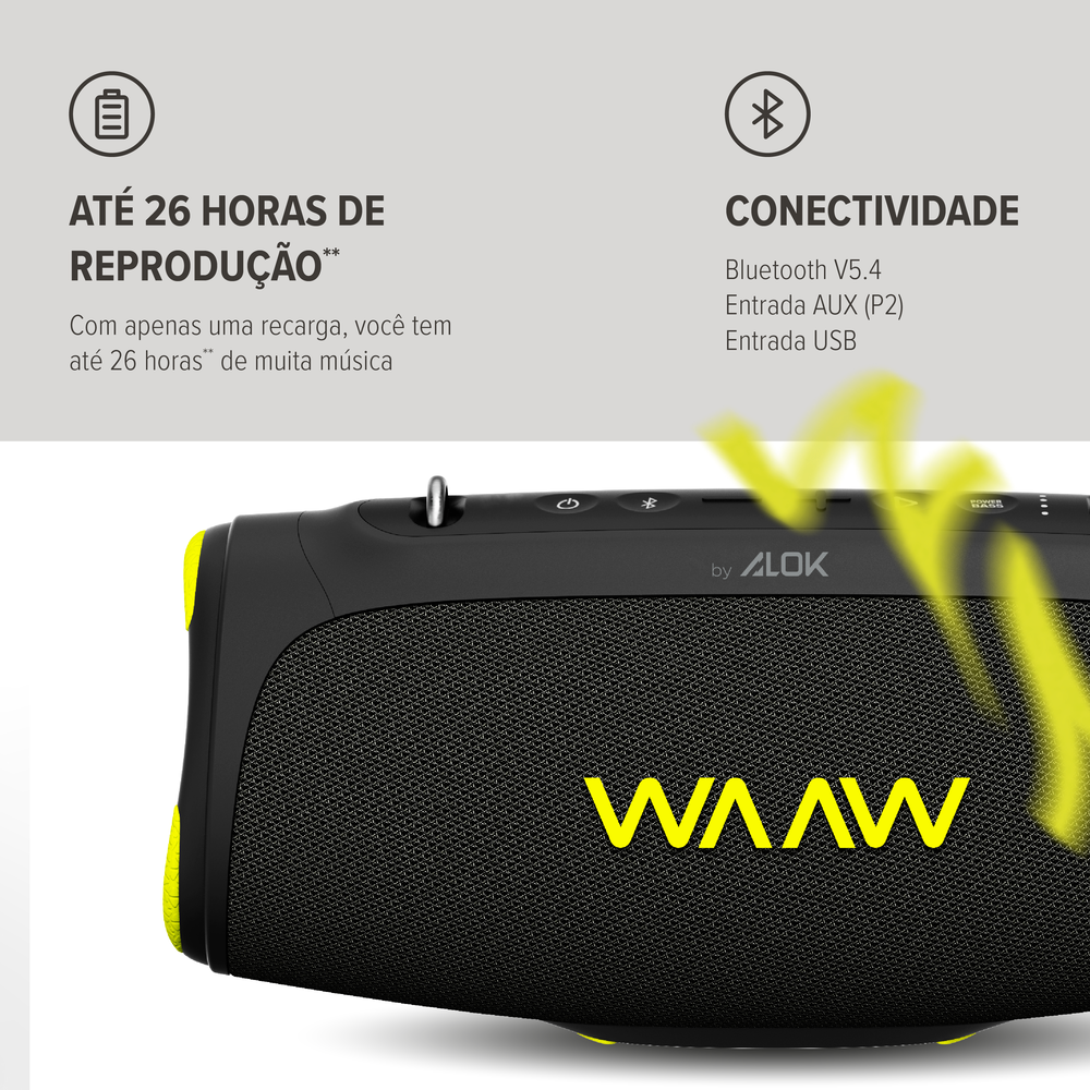 Caixa de Som Bluetooth WAAW BOOM 110