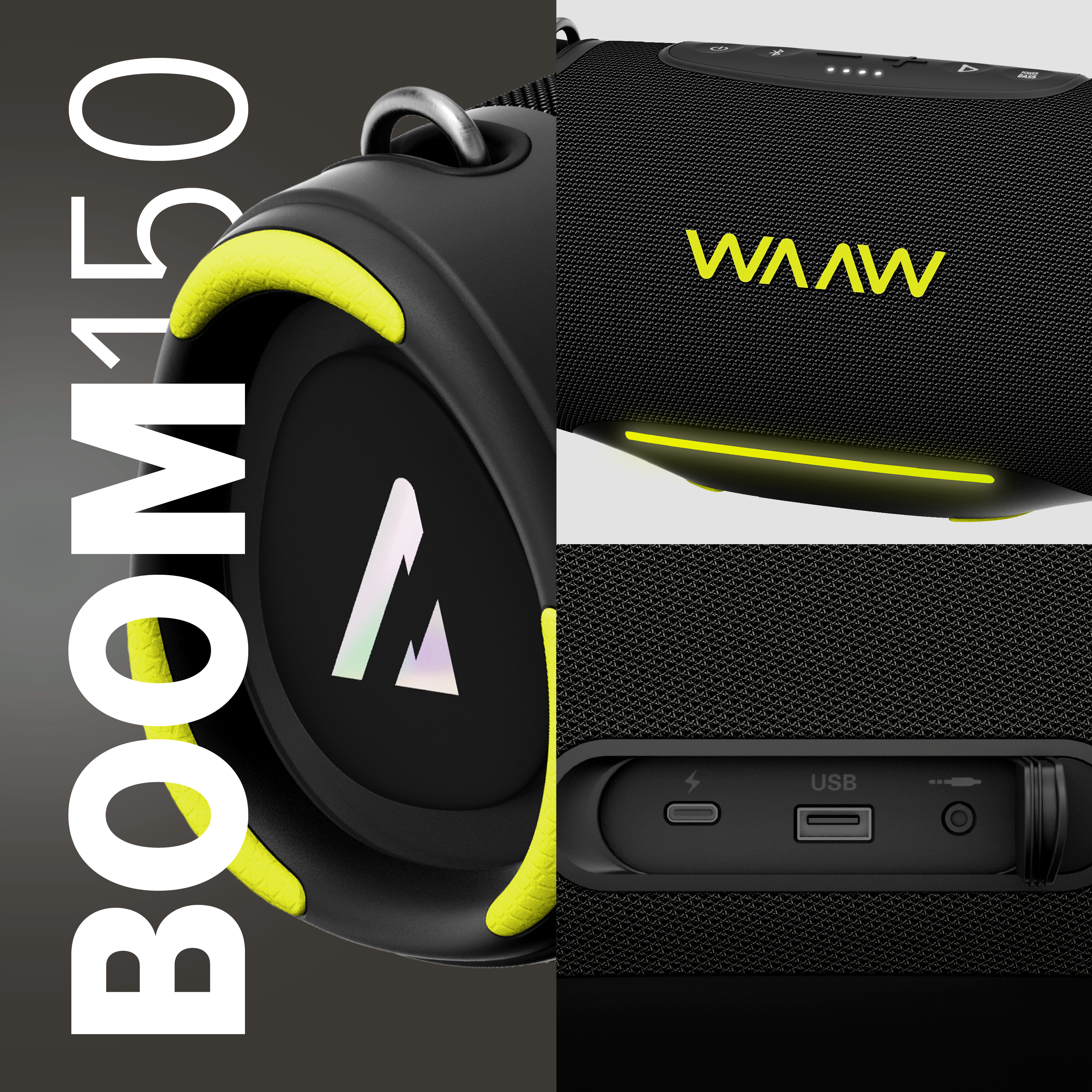 Caixa de Som Bluetooth  BOOMBOX  WAAW BOOM 150