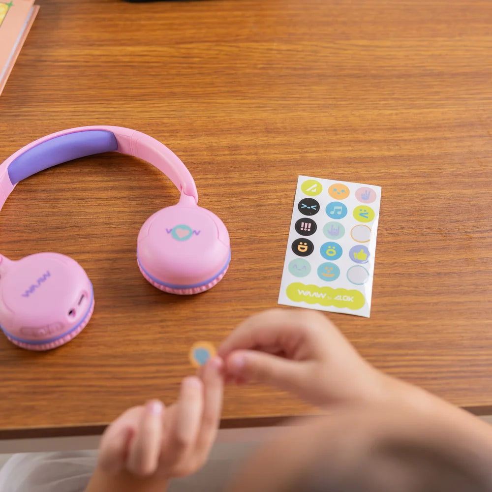 Headphone Bluetooth WAAW KIDS JOY 200 ROSA