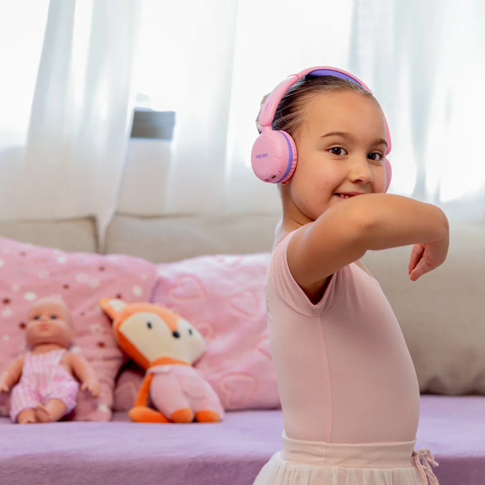 Headphone Bluetooth WAAW KIDS JOY 200 ROSA