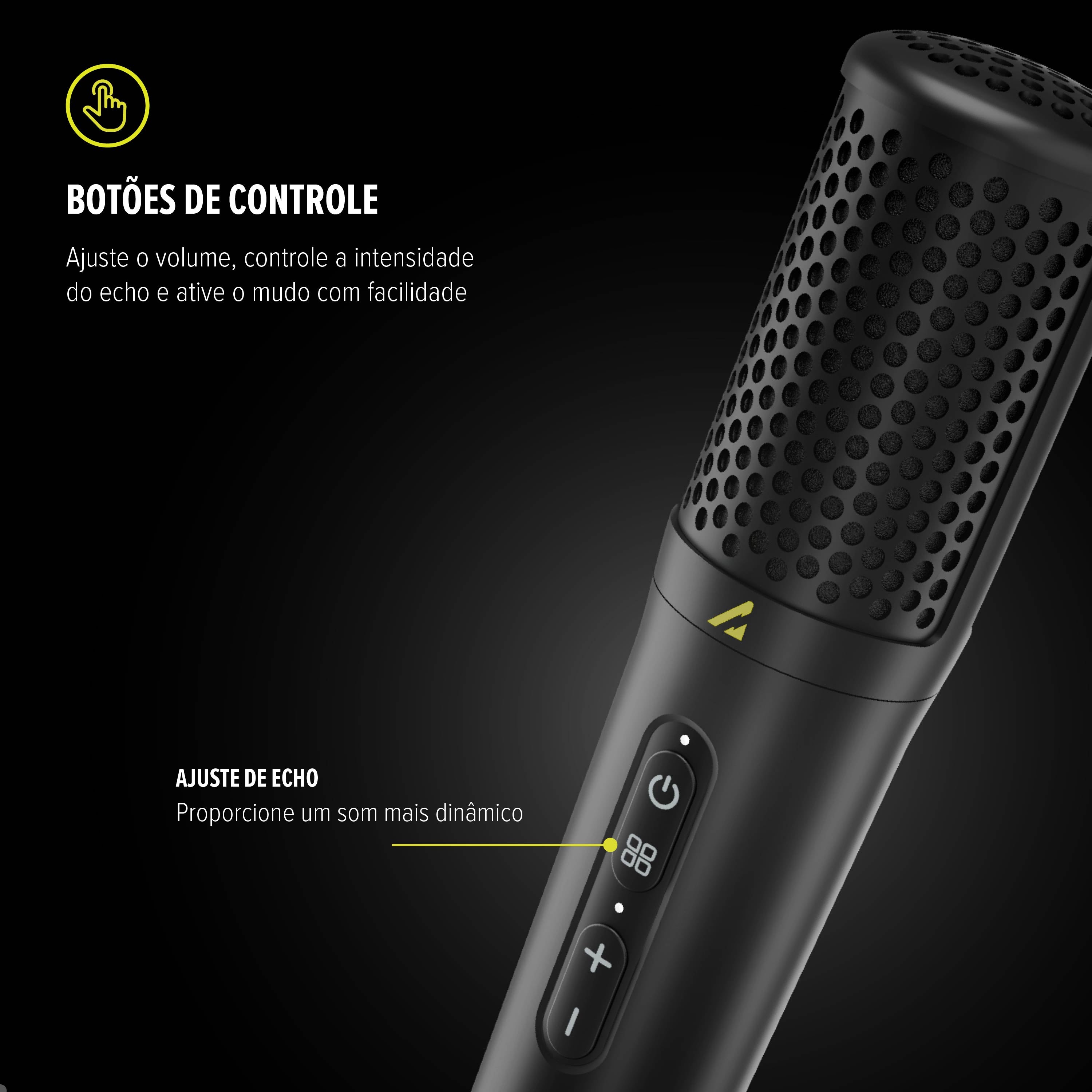 Microfone Bluetooth WAAW VOCAL 100 PRO