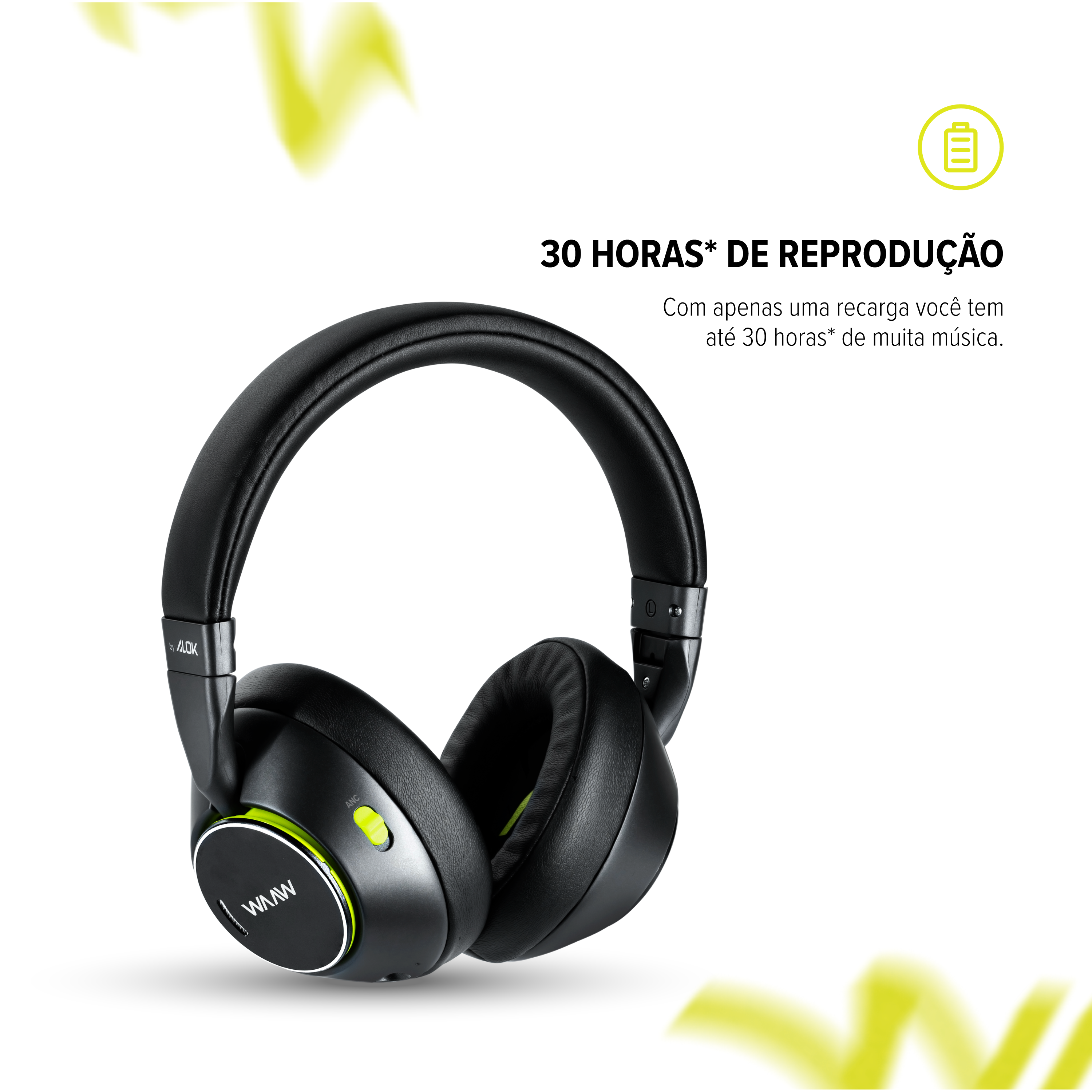 Fone de Ouvido Bluetooth Noise Cancelling WAAW SENSE 310