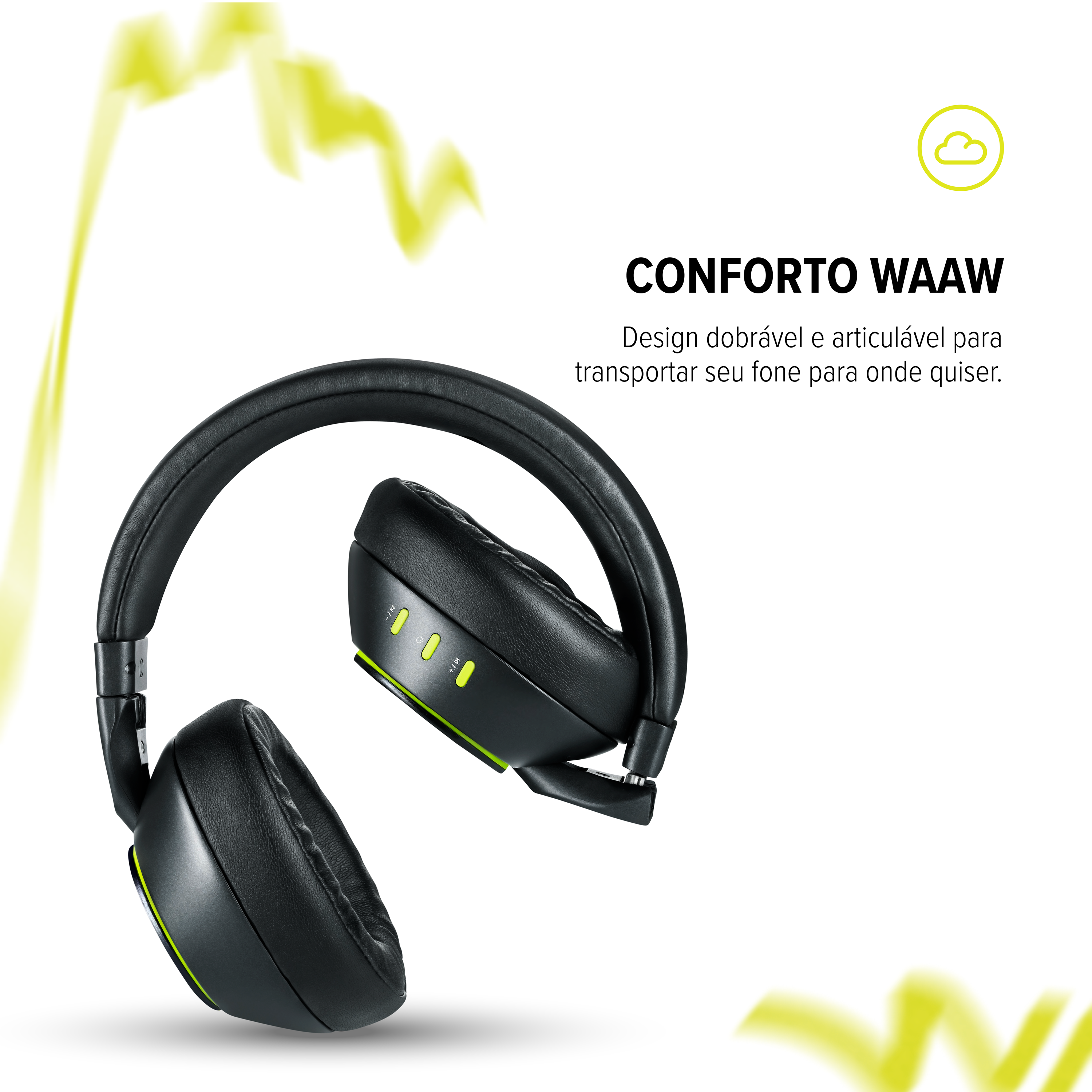 Fone de Ouvido Bluetooth Noise Cancelling WAAW SENSE 310