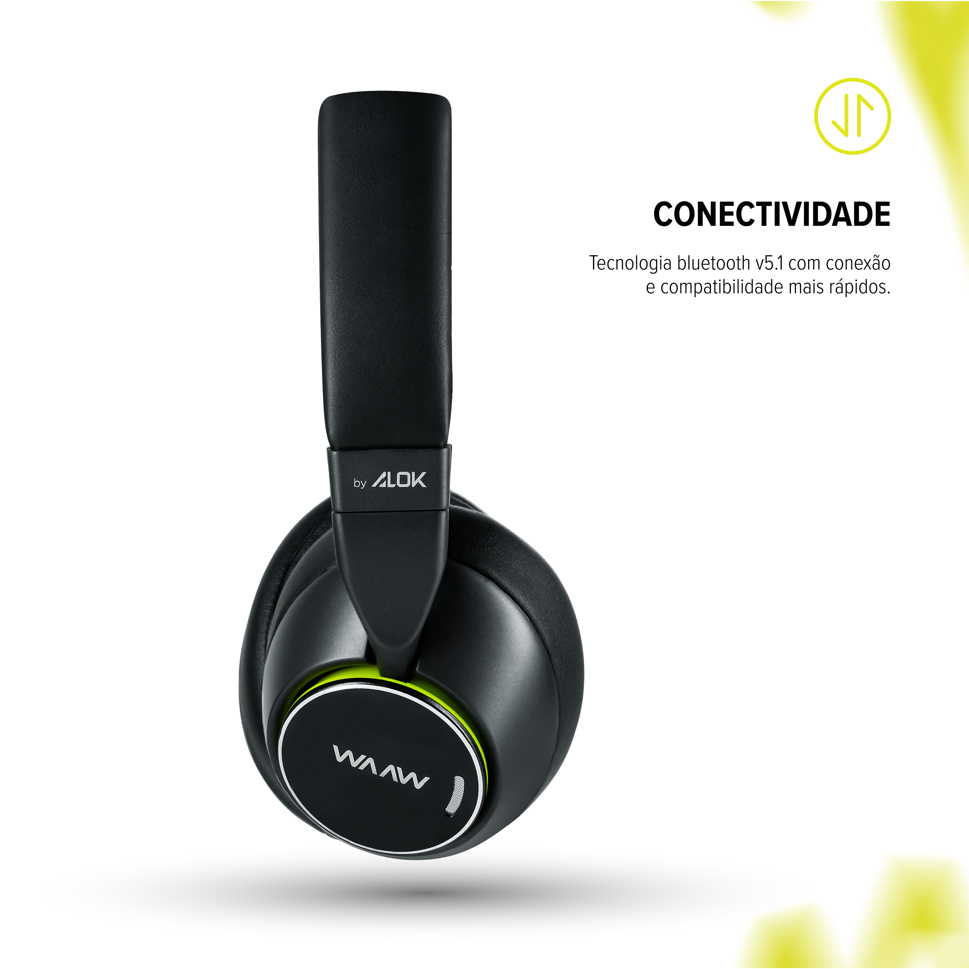 Fone de Ouvido Bluetooth Noise Cancelling WAAW SENSE 310