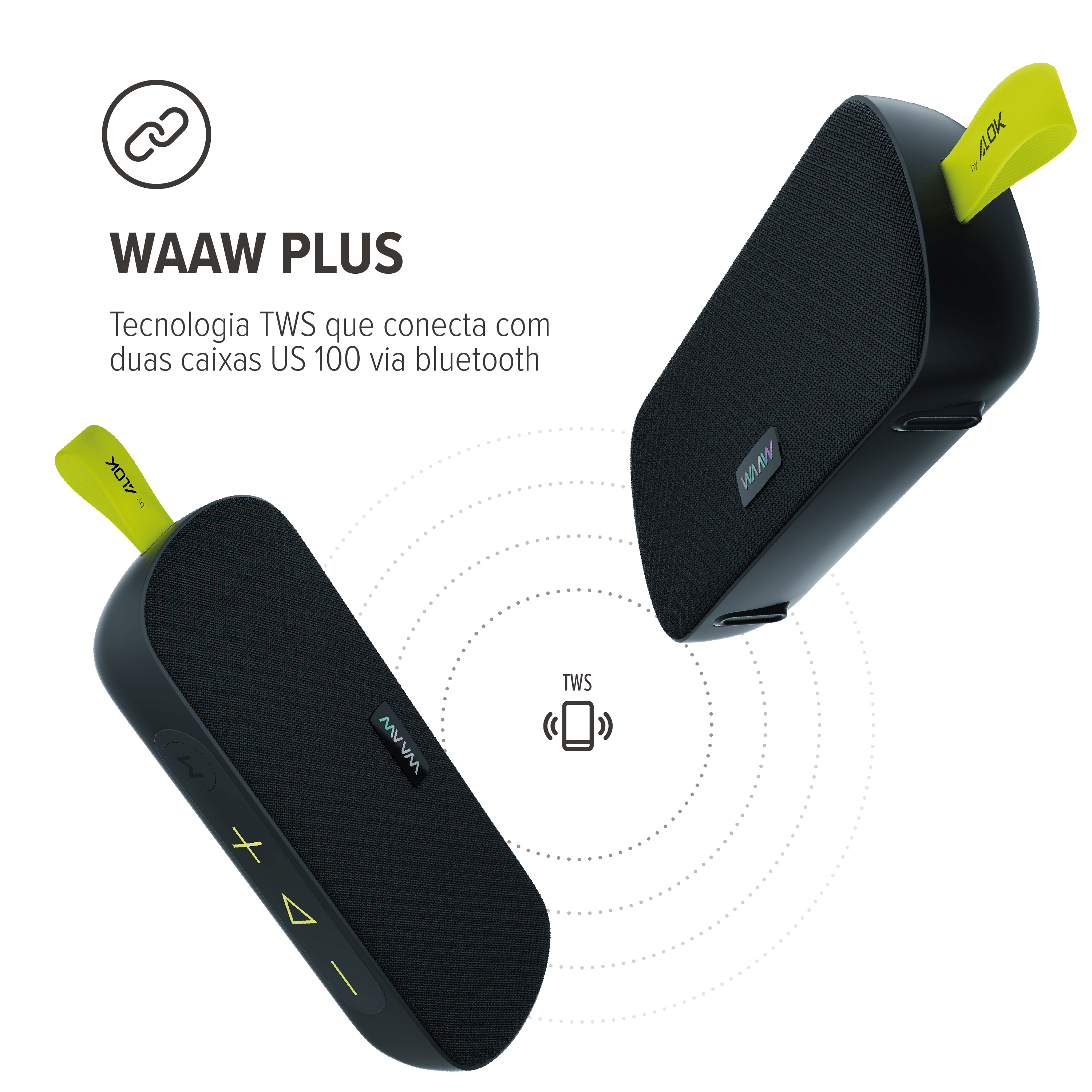 Caixa de som Bluetooth WAAW US 100SB