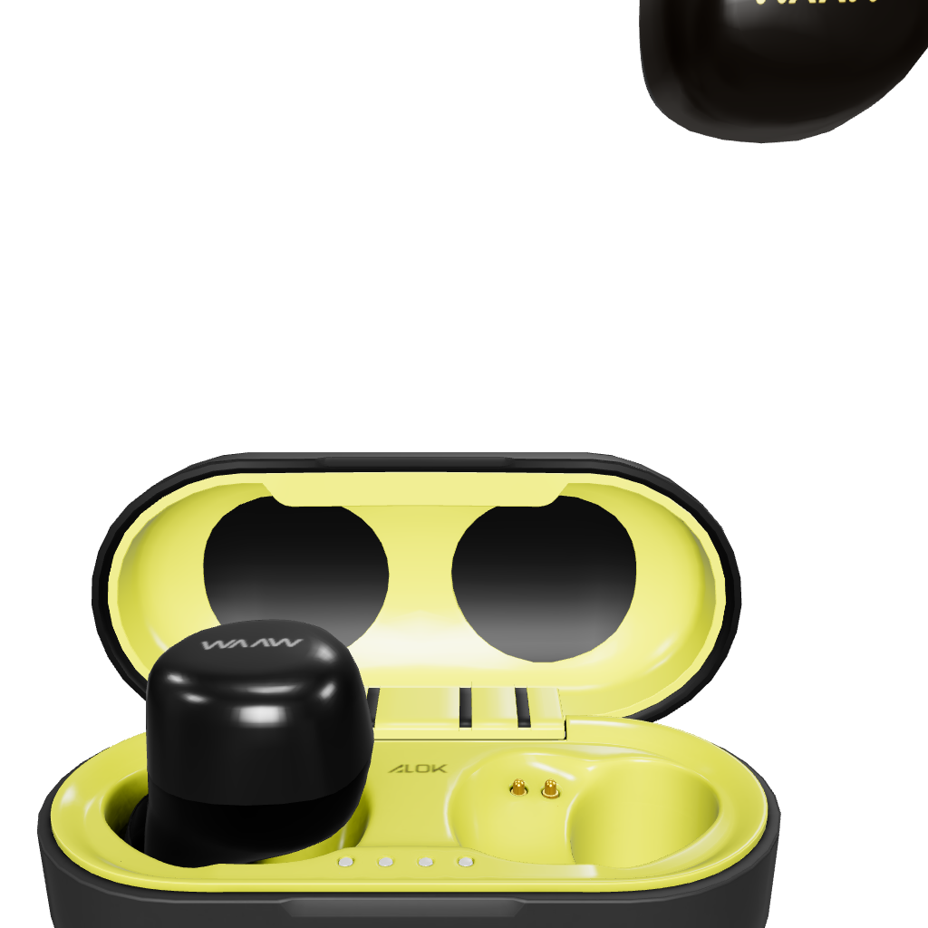 Fone de Ouvido Bluetooth MOB 100 EB WAAW by Alok em 3D - Visão 360º